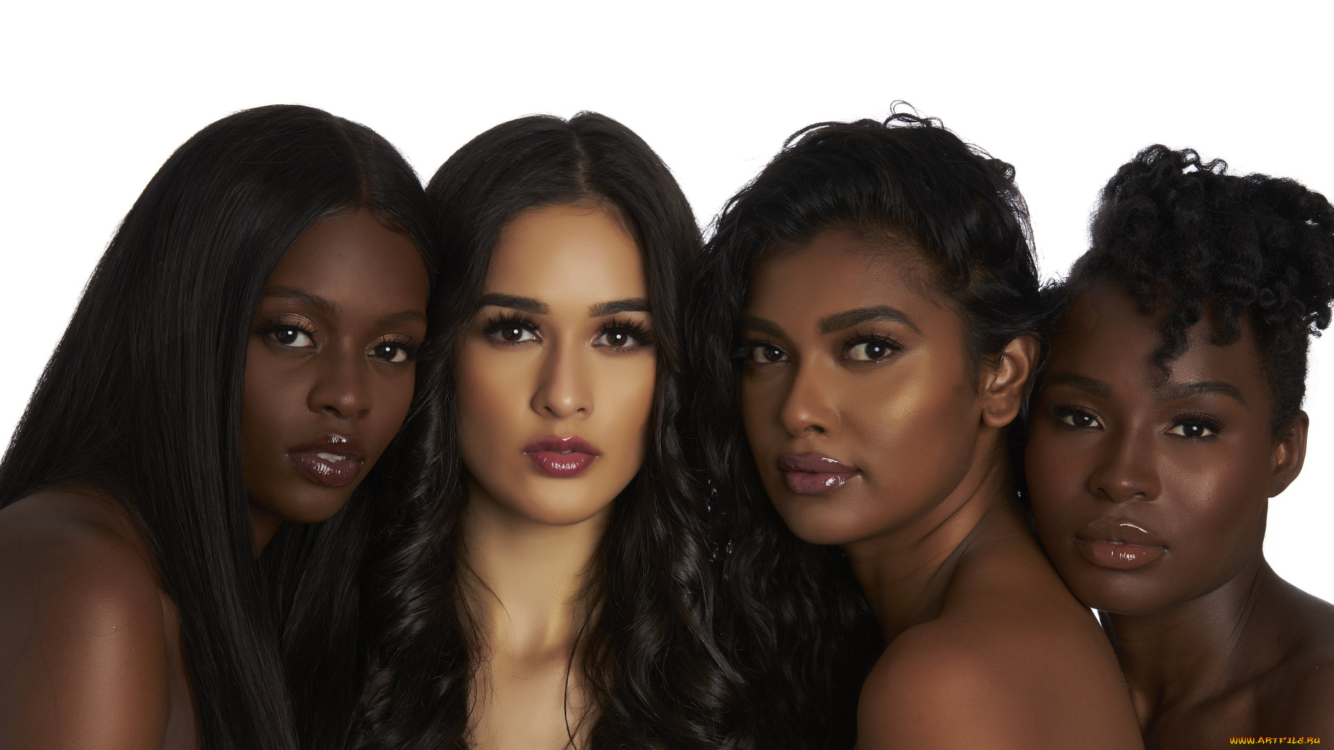 девушки, -unsort, , лица, , портреты, макияж, портрет, темнокожая, брюнетка, разные, модель