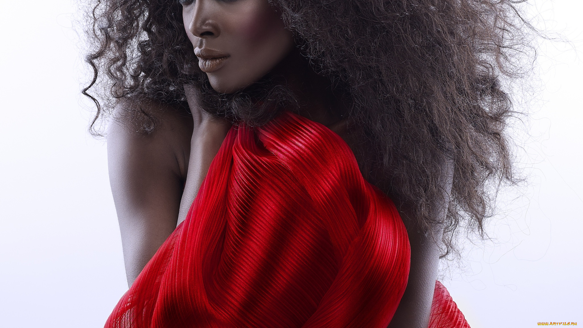 девушки, -unsort, , темнокожие, взгляд, макияж, фотомодель, красный, поза, девушка, мулатка, модель