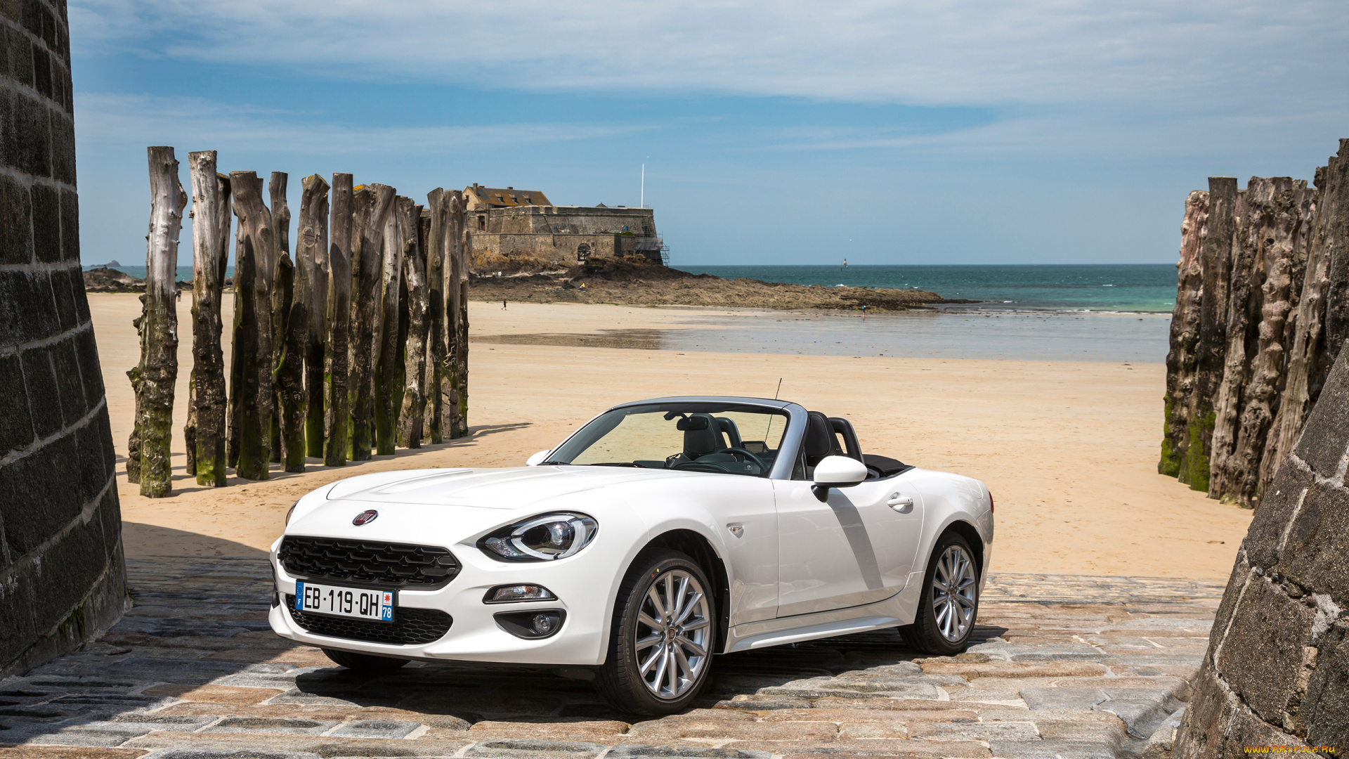 fiat, 124, spider, 2016, автомобили, fiat, 2016, 124, spider, белый