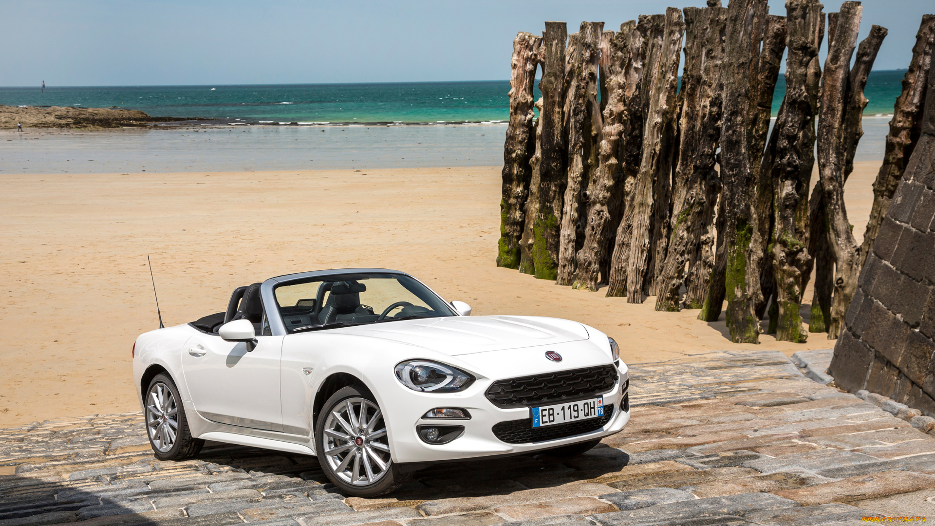 fiat, 124, spider, 2016, автомобили, fiat, 2016, белый, spider, 124