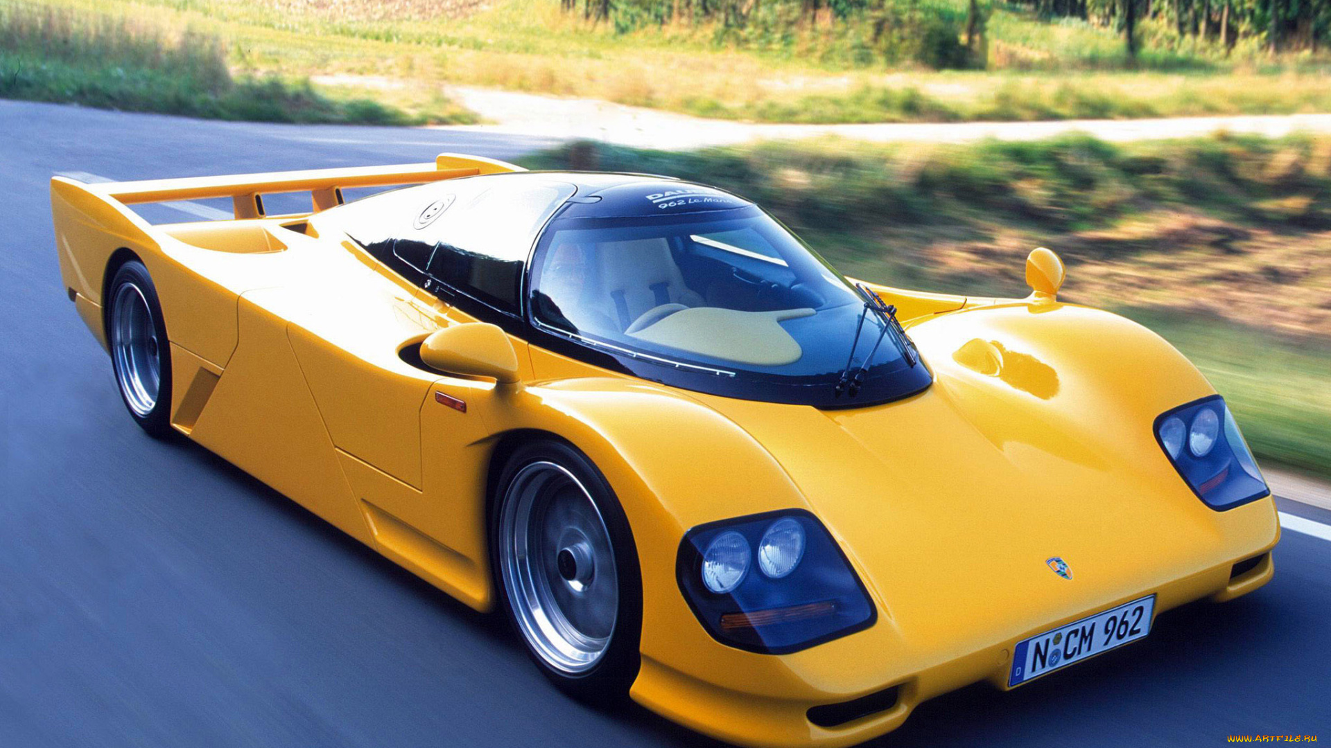 porsche, dauer, 962, le, mans, based, on, porsche, 962, 1994, автомобили, porsche, le, mans, dauer, жёлтый, 1994, 962, based