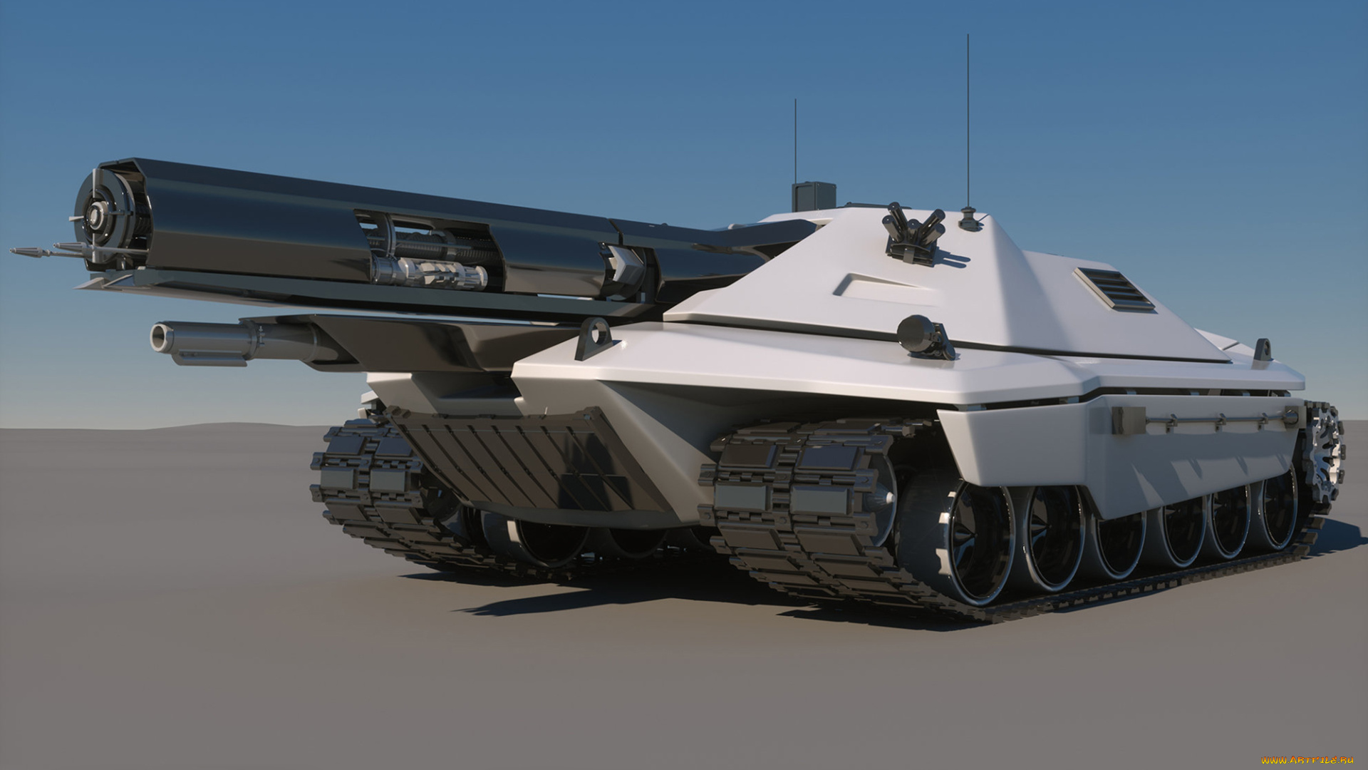 sci-fi, future, tank, concept, техника, 3d, concept, tank, sci-fi, future