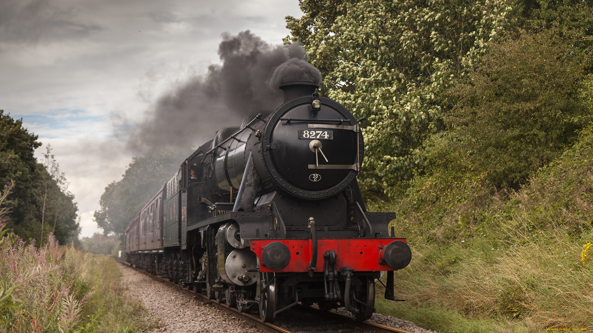 техника, паровозы, локомотив, состав