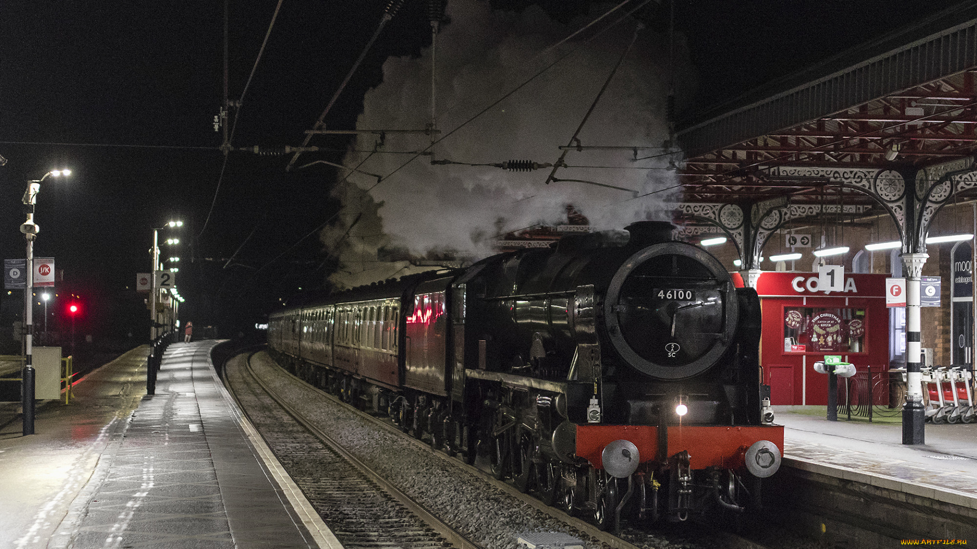 техника, паровозы, локомотив, состав