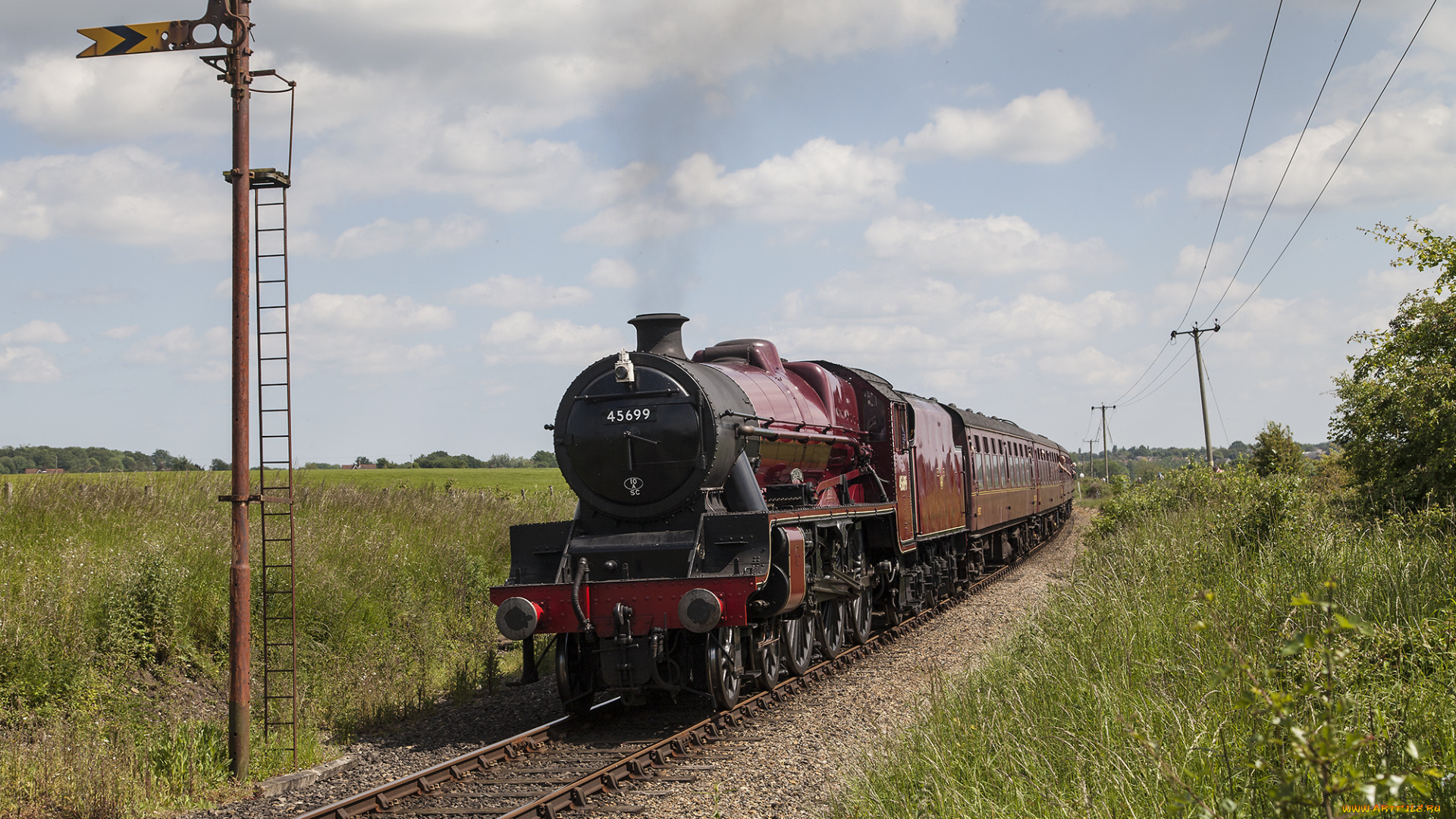 техника, паровозы, локомотив, состав