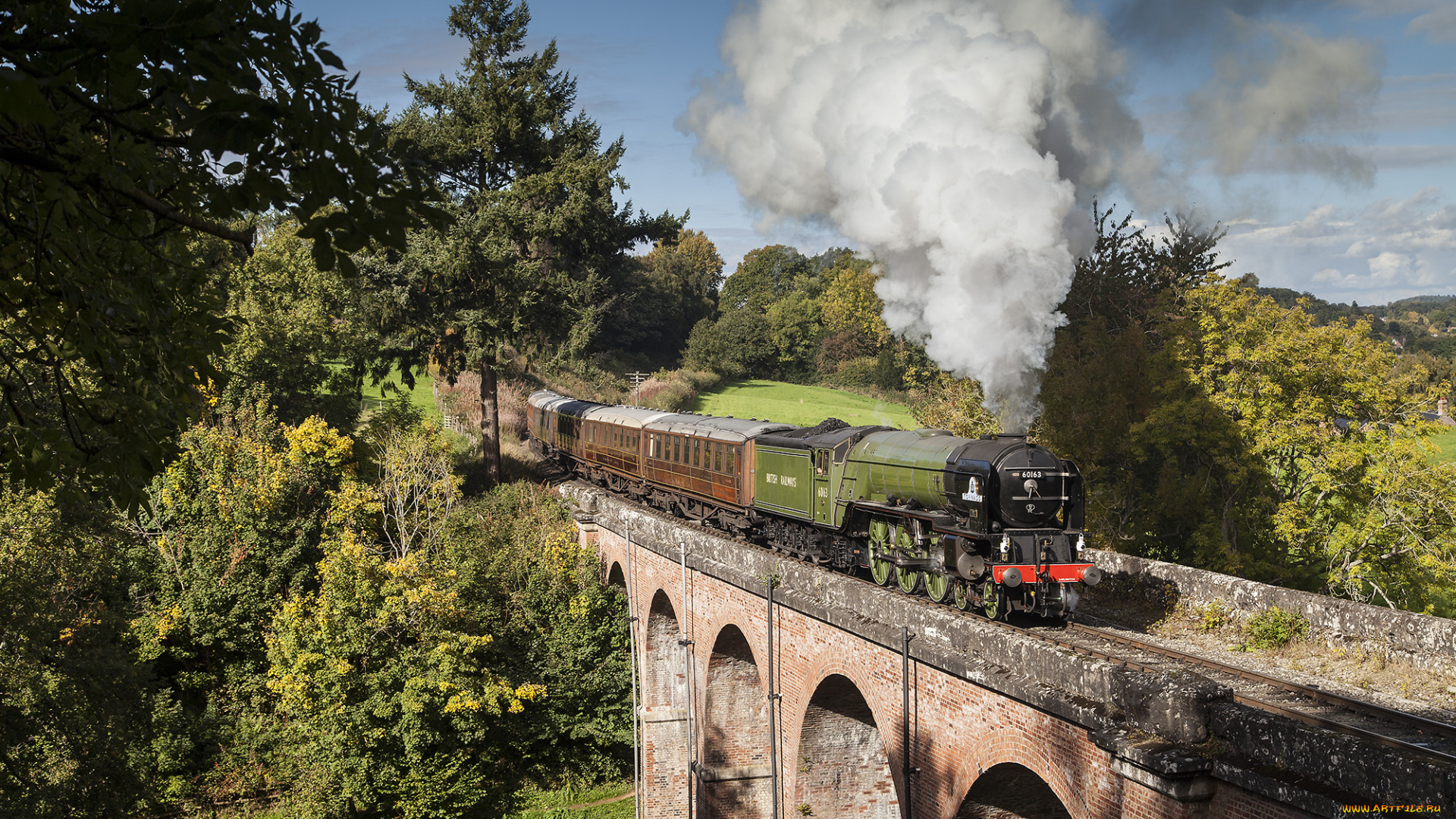 техника, паровозы, локомотив, состав