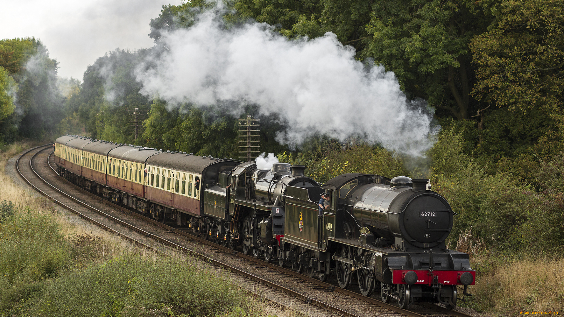 техника, паровозы, локомотив, состав