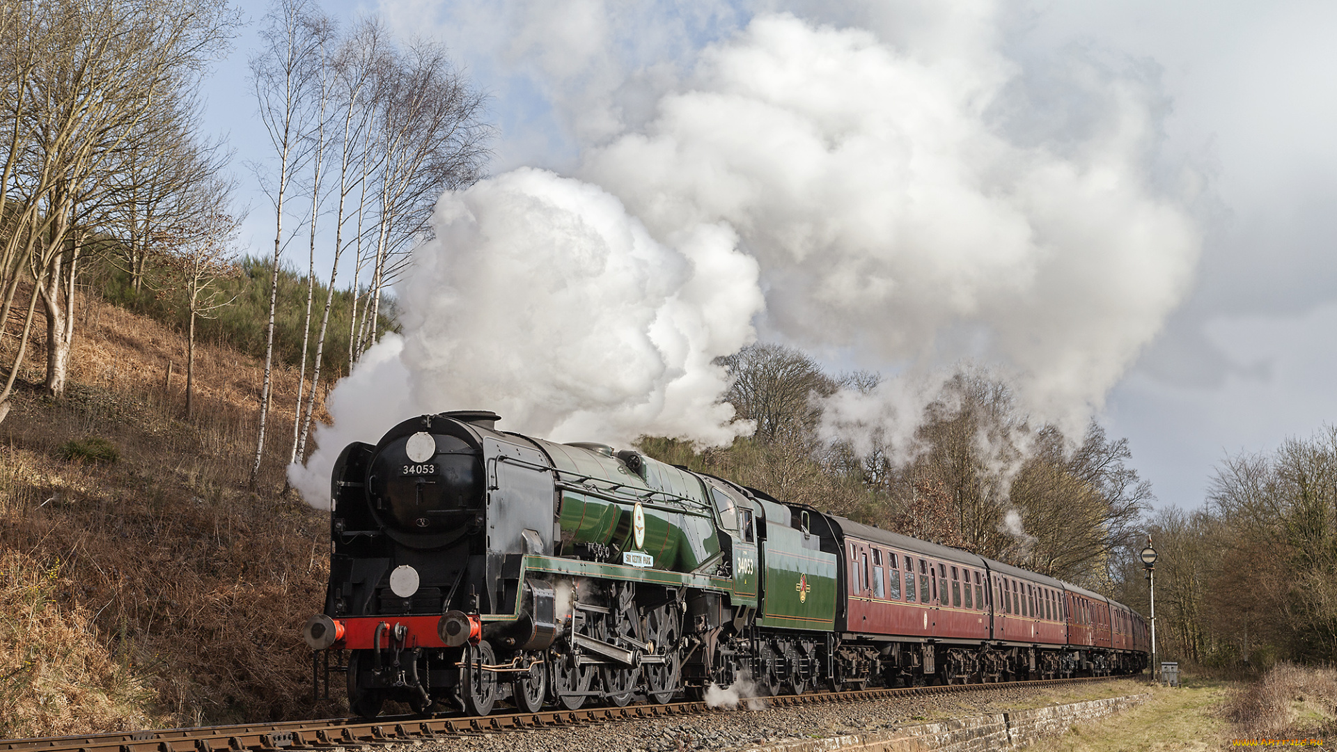 техника, паровозы, локомотив, состав