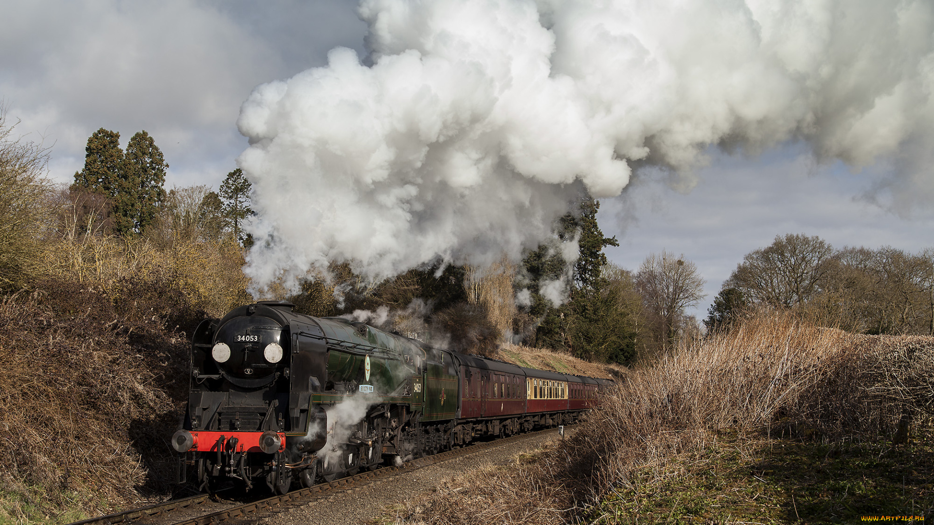 техника, паровозы, локомотив, состав