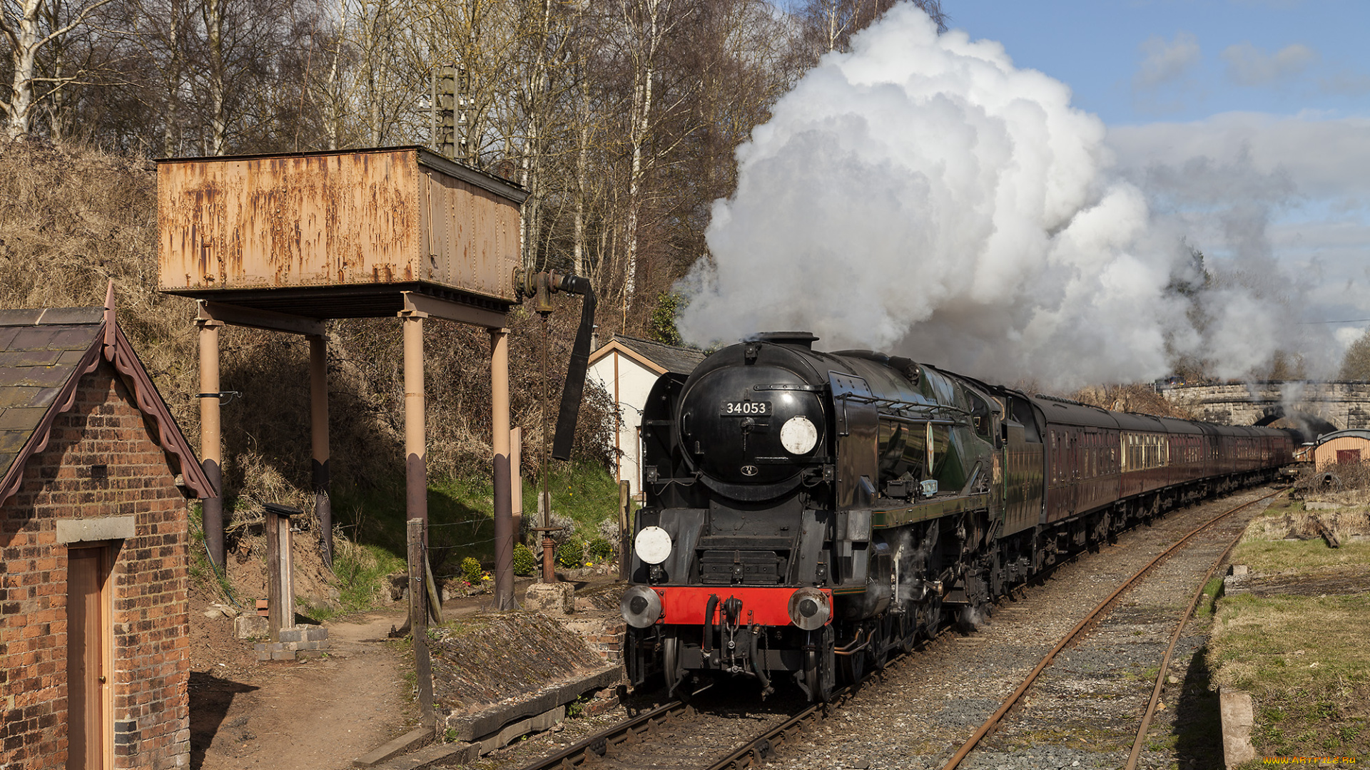 техника, паровозы, локомотив, состав