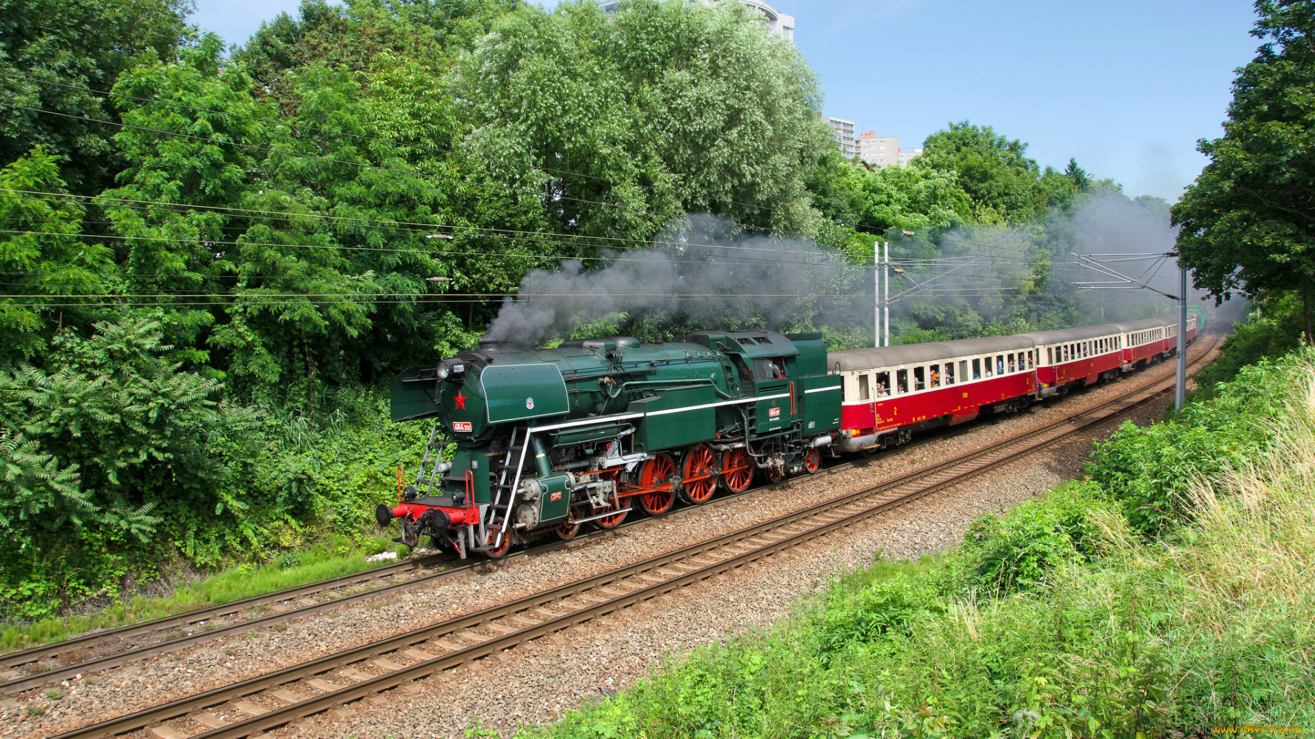 техника, паровозы, состав, локомотив