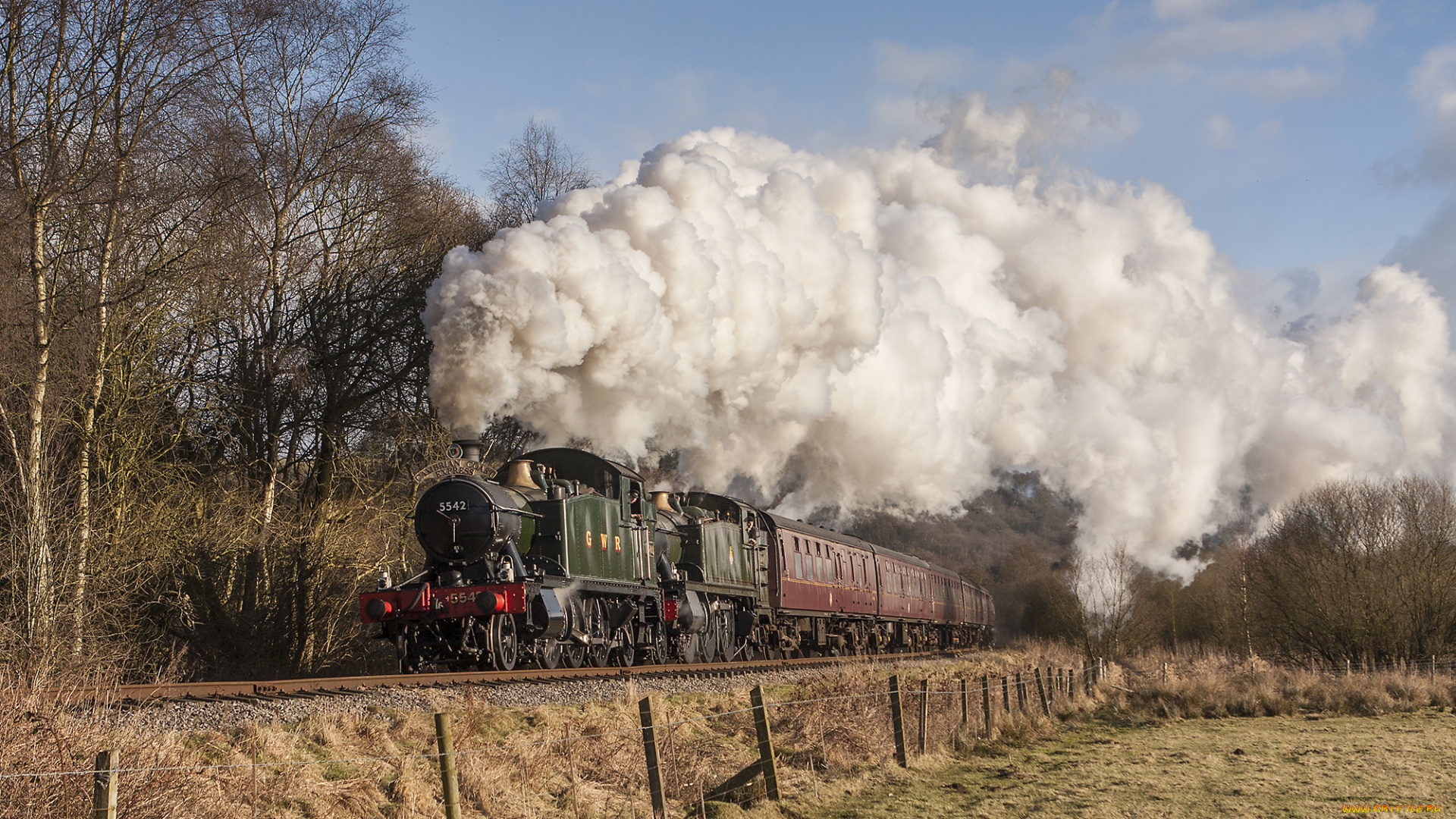 техника, паровозы, состав, локомотив