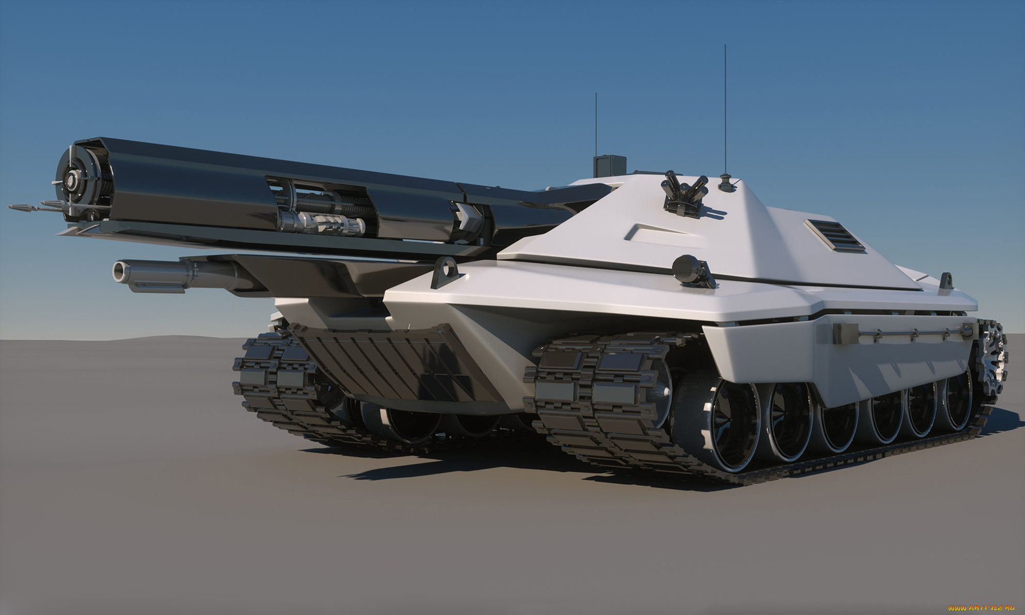 sci-fi, future, tank, concept, техника, 3d, concept, tank, sci-fi, future