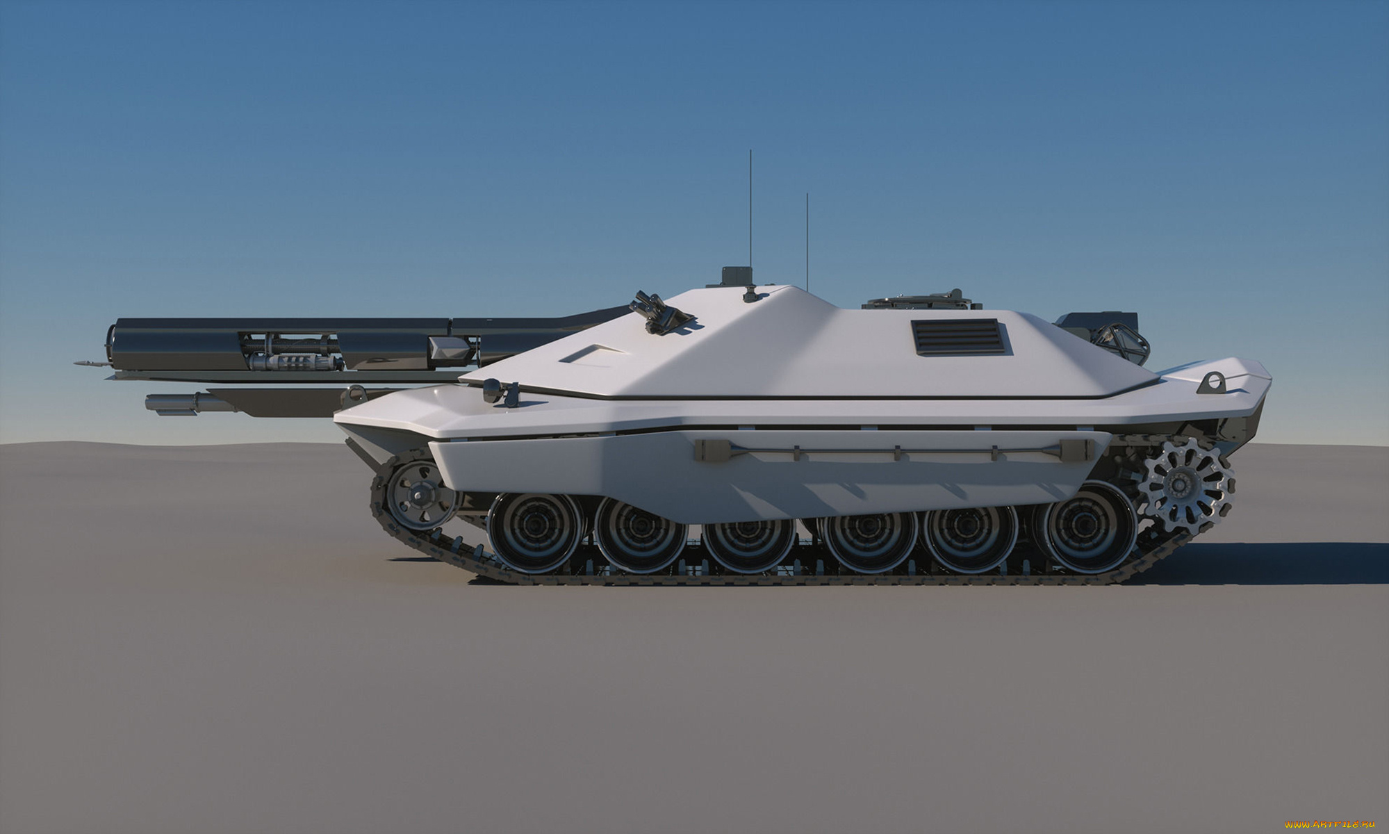 sci-fi, future, tank, concept, техника, 3d, tank, concept, sci-fi, future