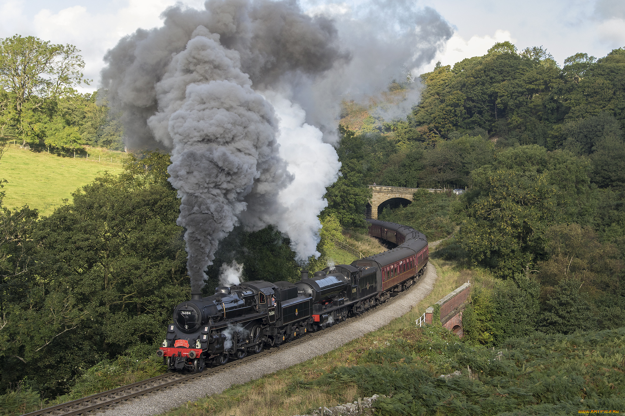 техника, паровозы, локомотив, состав