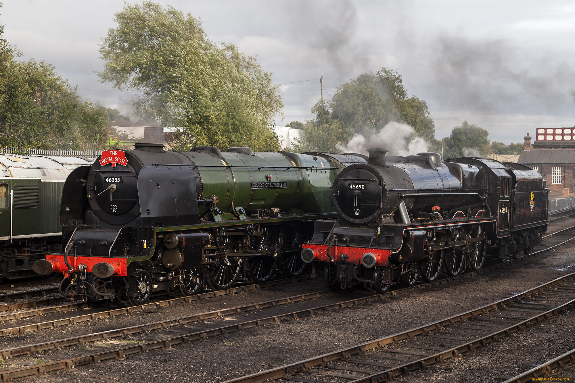 техника, паровозы, локомотив, состав