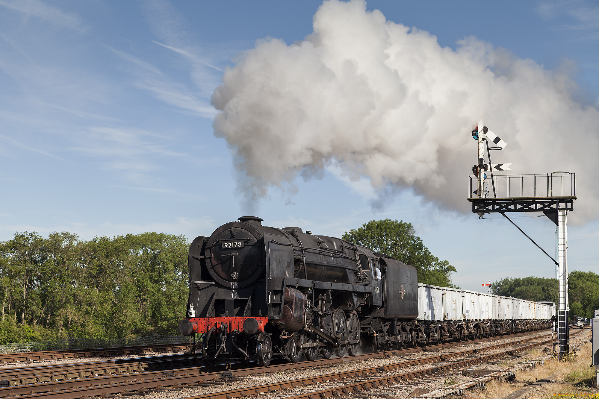 техника, паровозы, локомотив, состав