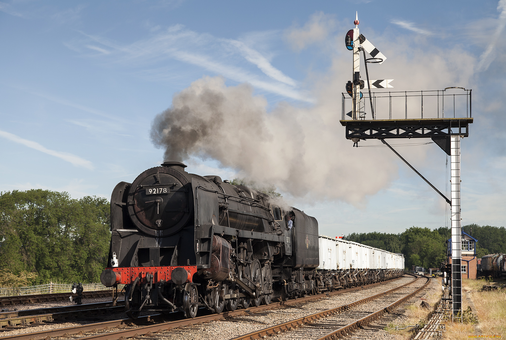 техника, паровозы, локомотив, состав