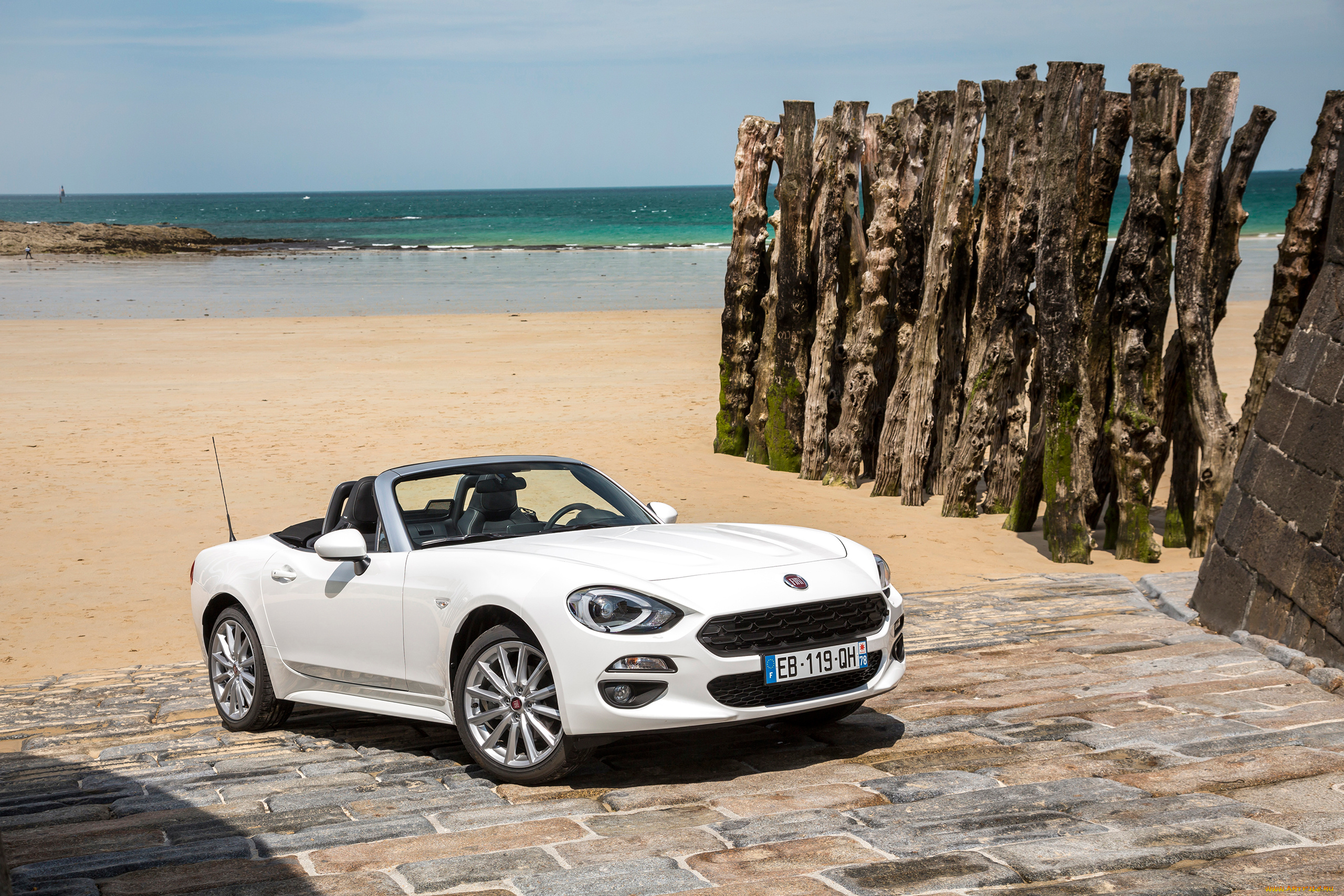 fiat, 124, spider, 2016, автомобили, fiat, 2016, белый, spider, 124