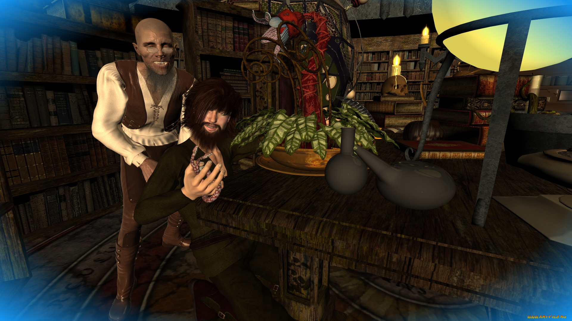 3д, графика, фантазия, , fantasy, мужчина, взгляд, фон