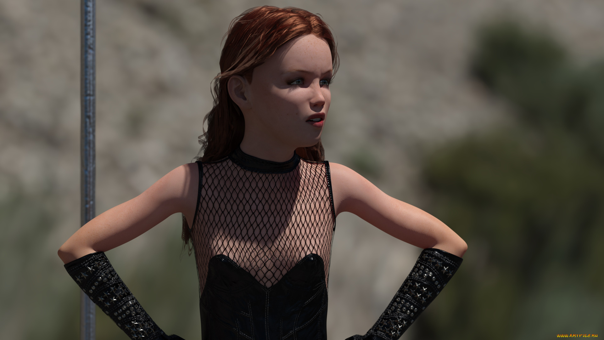 3д, графика, люди, , people, девушка, взгляд, фон