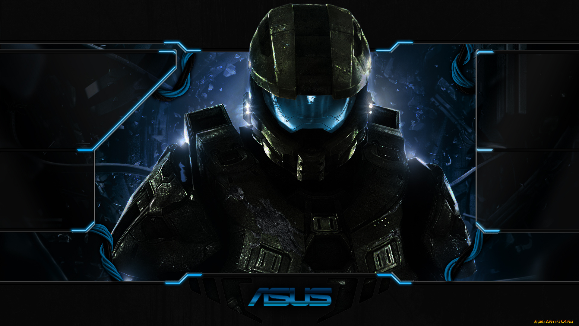 компьютеры, asus, фон, логотип