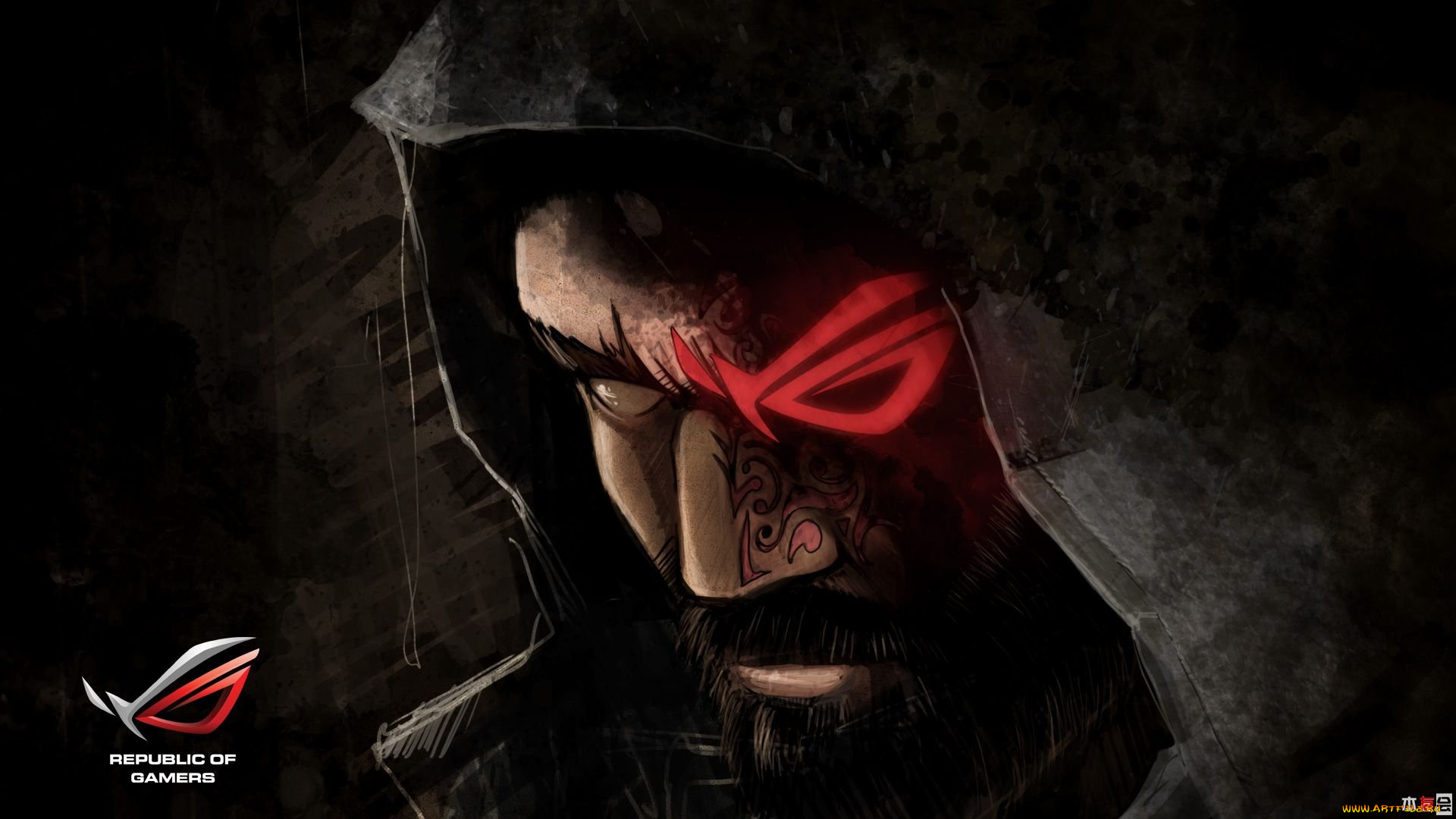 компьютеры, asus, фон, логотип