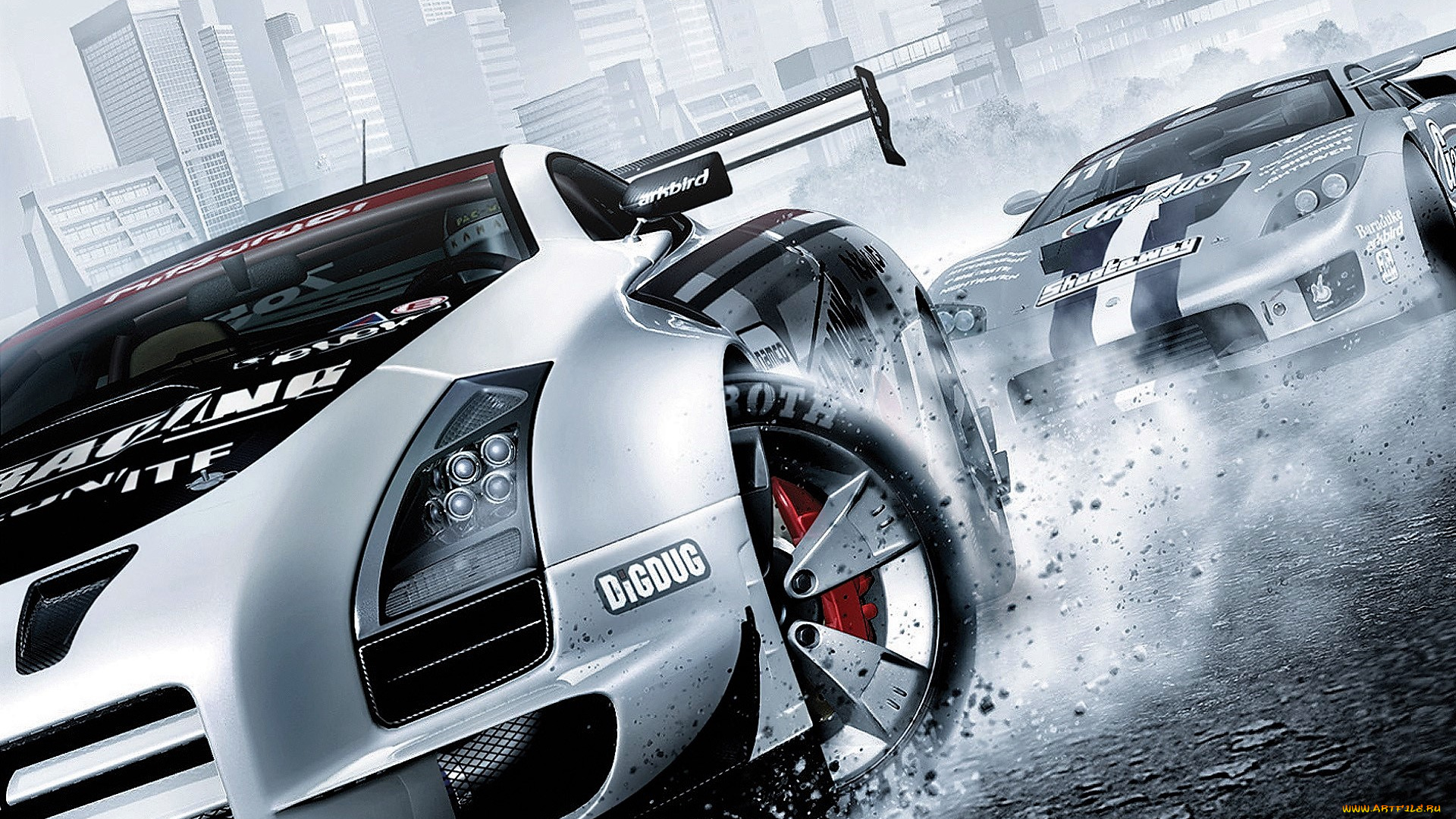 видео, игры, ridge, racer, 7, машины, гонка, гравий, город