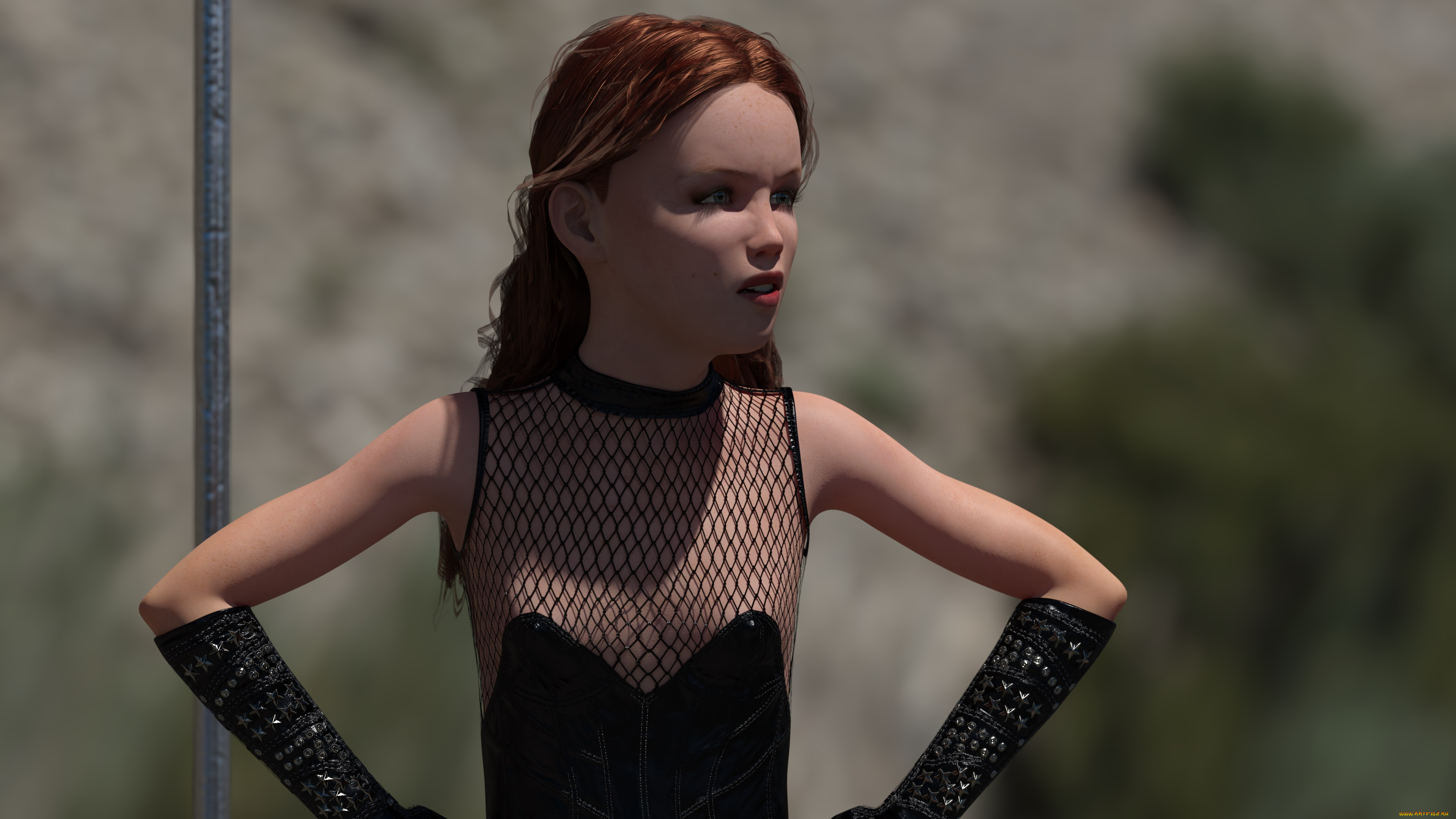 3д, графика, люди, , people, девушка, взгляд, фон