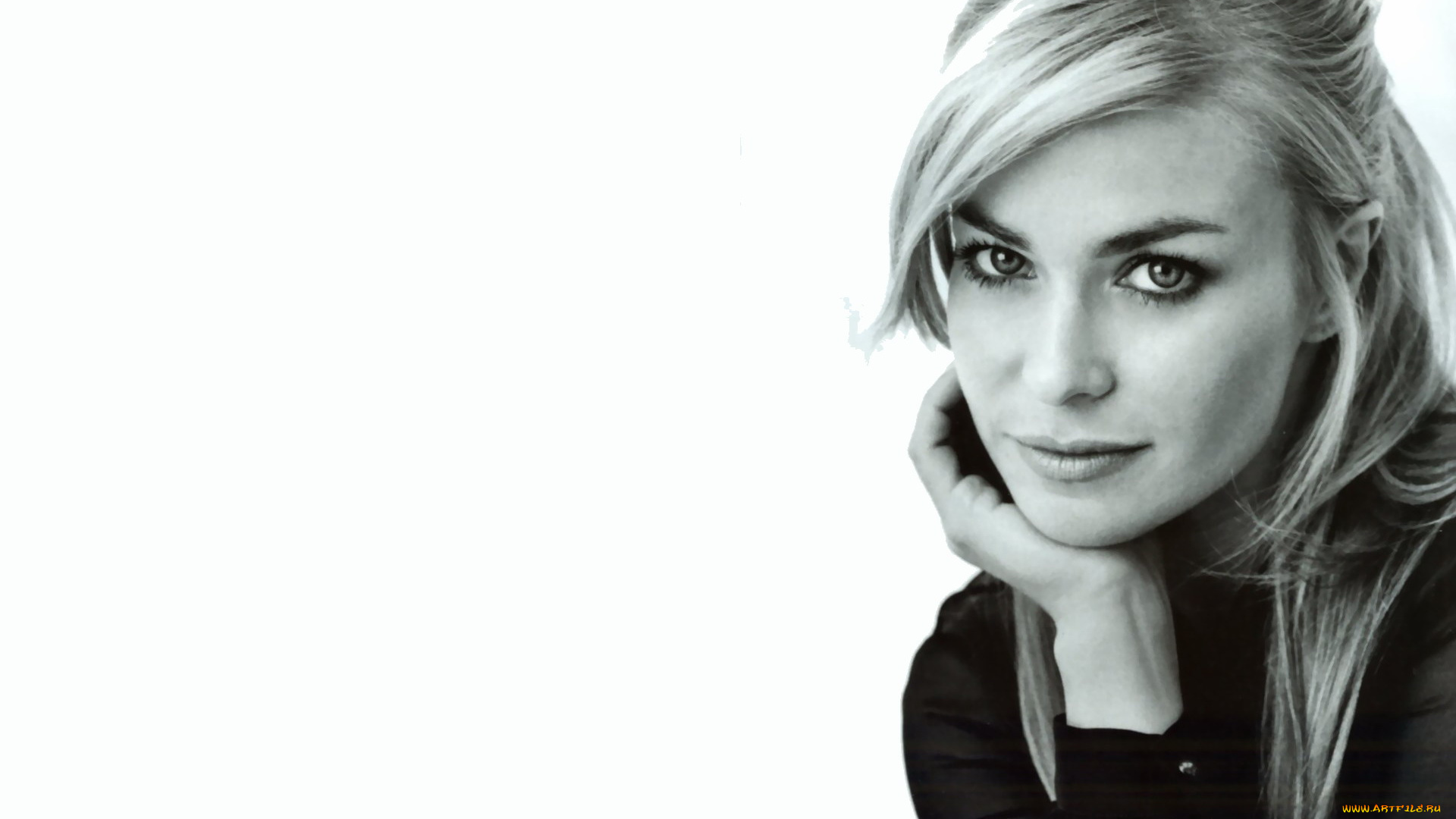 девушки, carmen, electra, черно-белая, блондинка, лицо, блузка