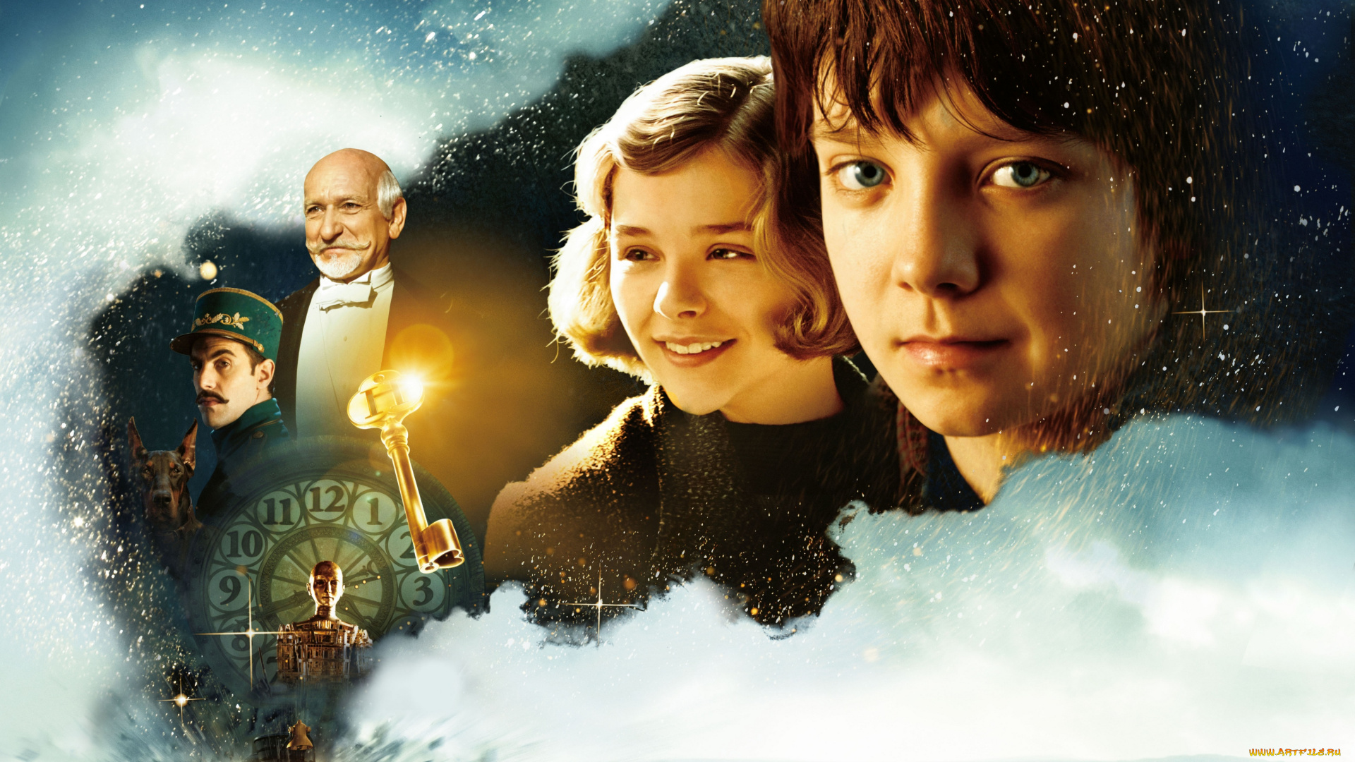 hugo, , 2011, кино, фильмы, hugo, хранитель, времени, asa, butterfield, ben, kingsley, chloe, grace, moretz, sacha, baron, cohen, сша, франция, великобритания, драма, детектив