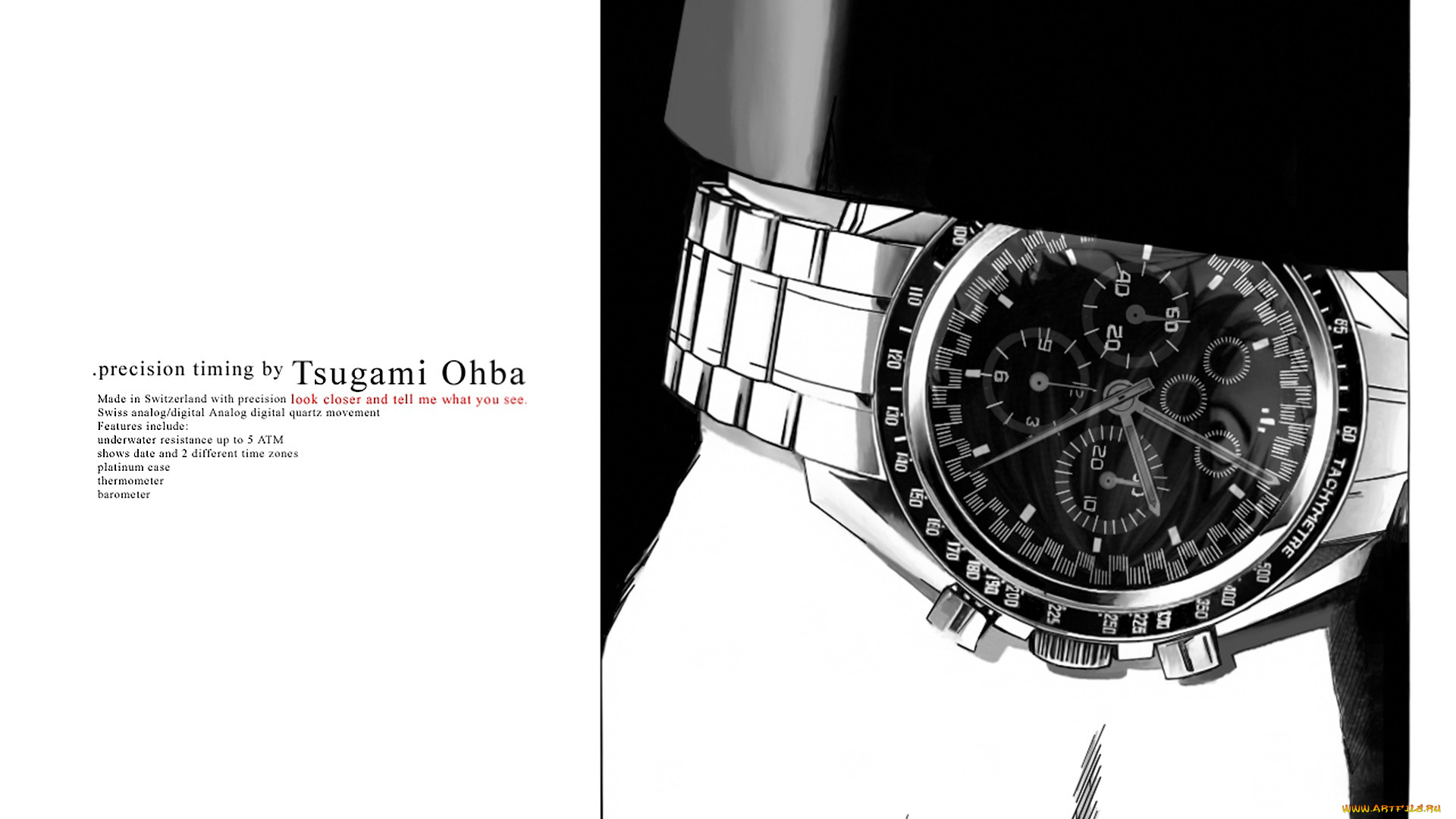 аниме, death, note, рука, часы