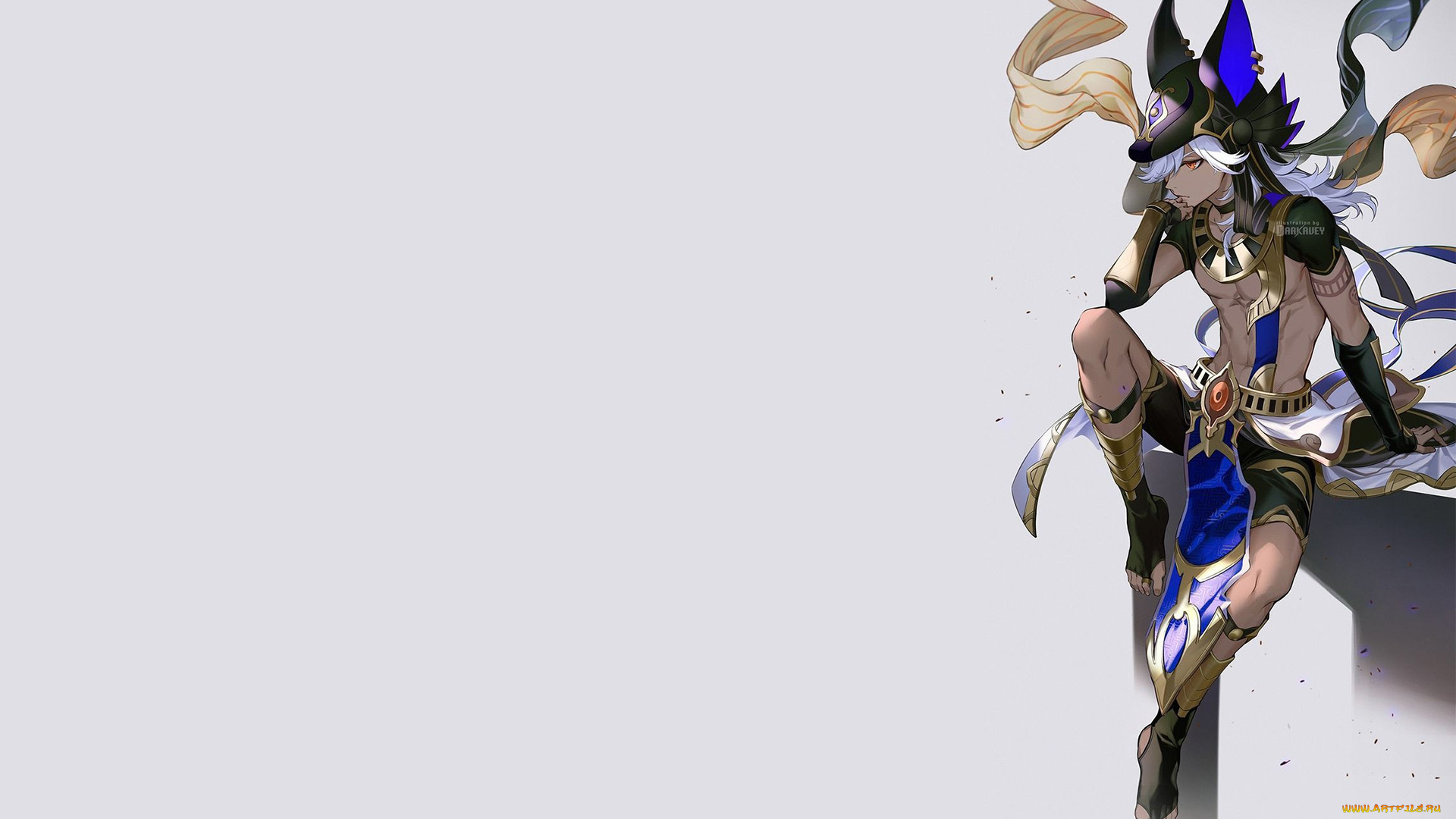 аниме, genshin, impact, парень, маска