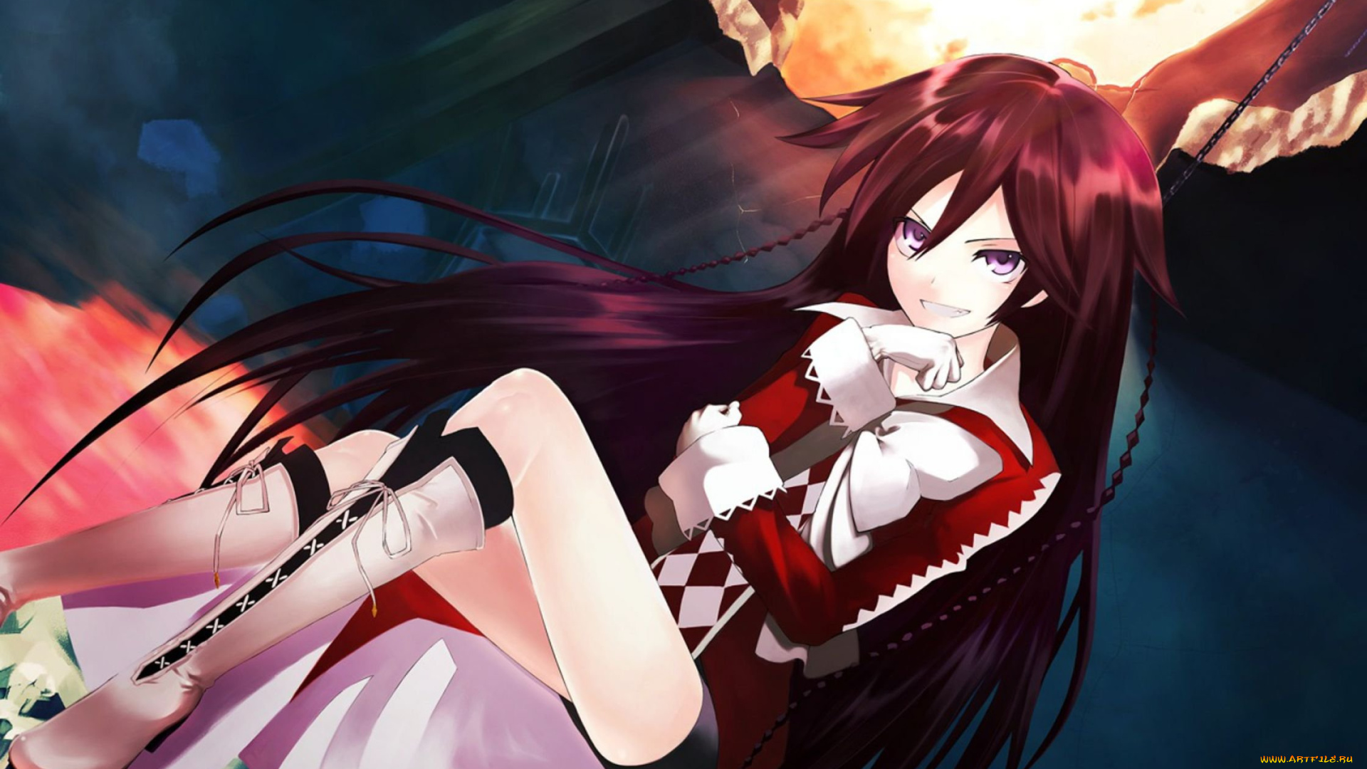 аниме, pandora, hearts, девушка, сапоги