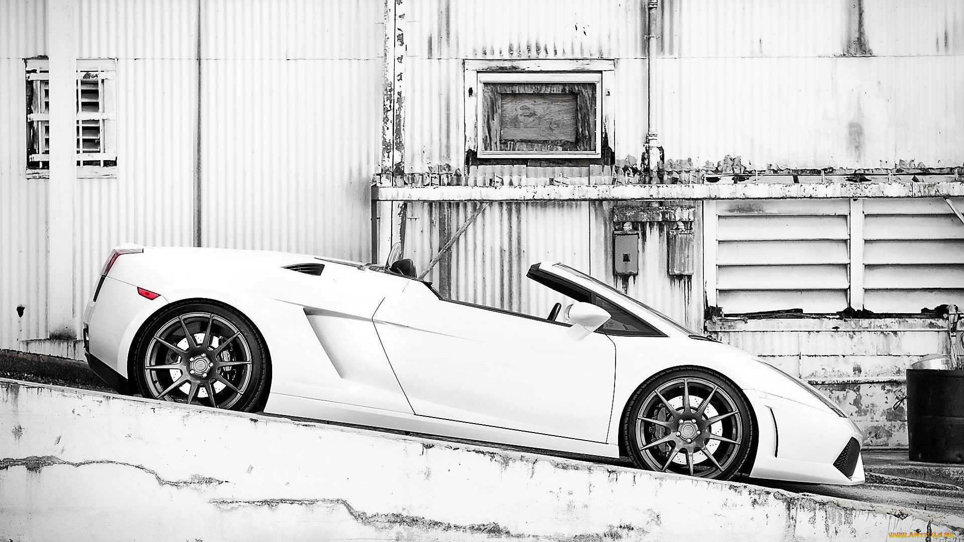 автомобили, lamborghini, белый, кабриолет, склон