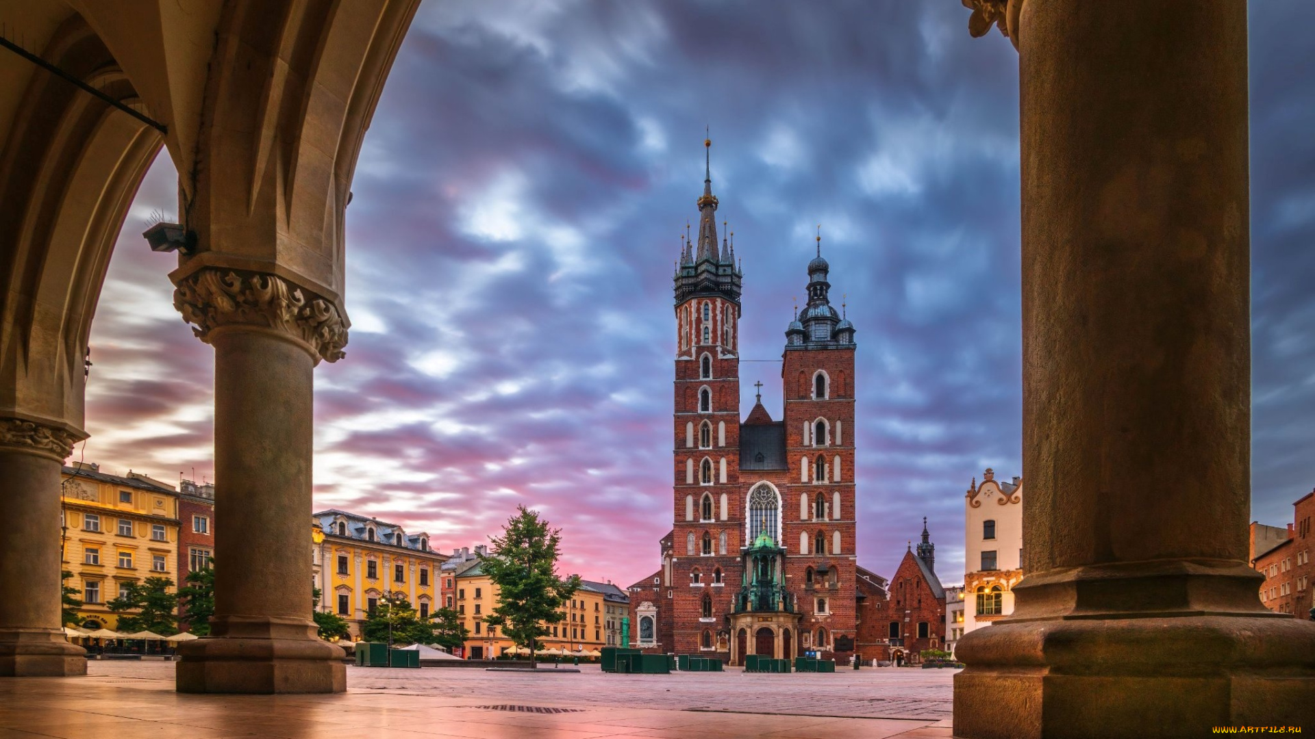 basilica, of, mary, central, market, города, краков, , польша, basilica, of, mary, central, market