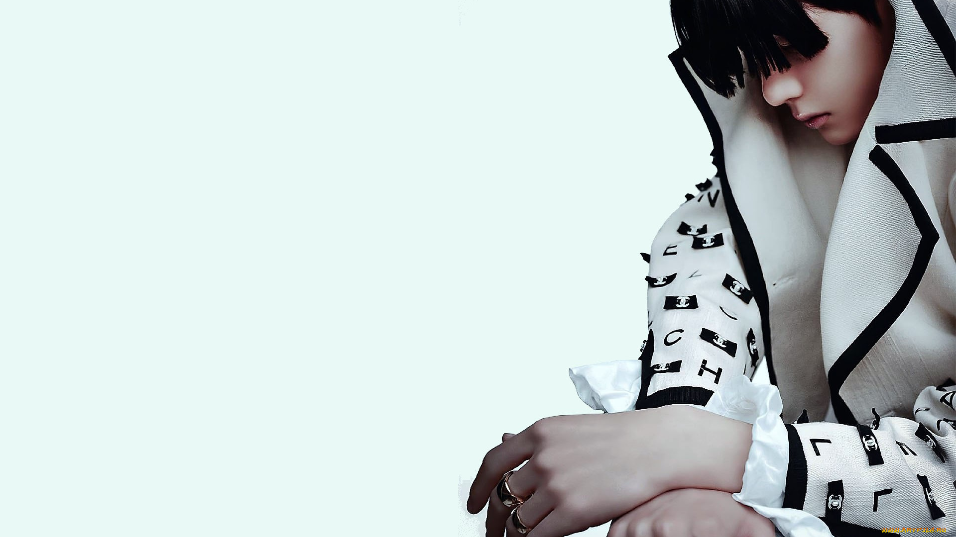 мужчины, wang, yi, bo, актер, куртка, кольца, воротник