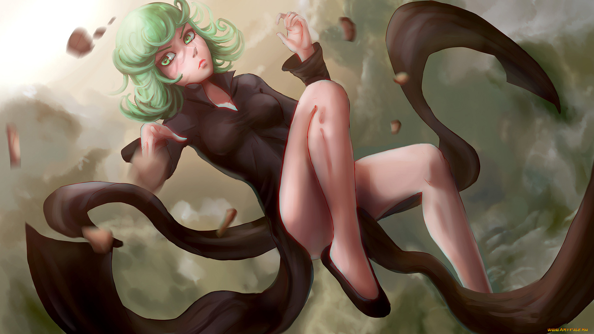 one-punch, man, аниме, one, punch, man, девушка, фон, платье