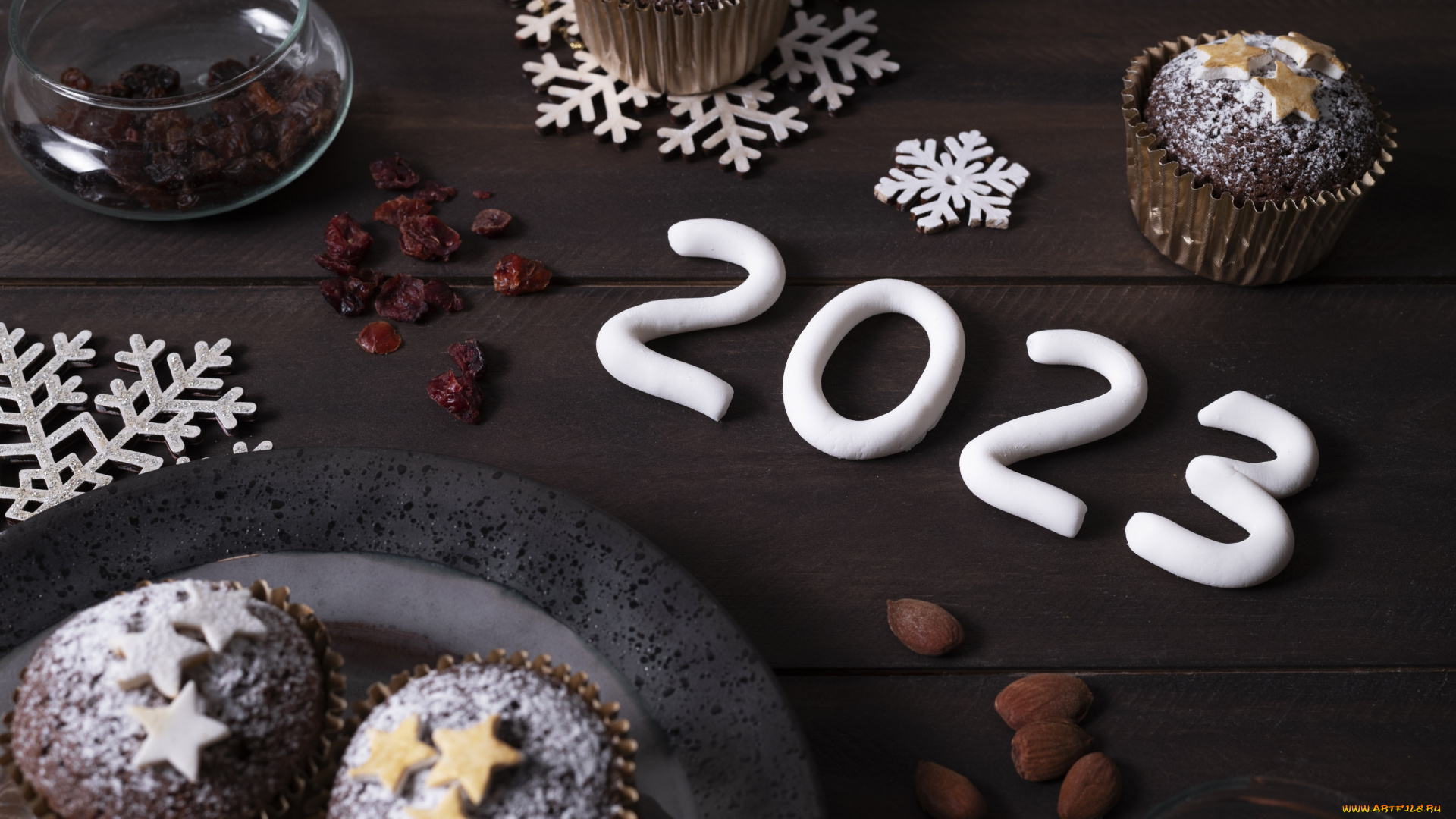 праздничные, -, разное, , новый, год, изюм, кексы, дата, новый, 2023, год