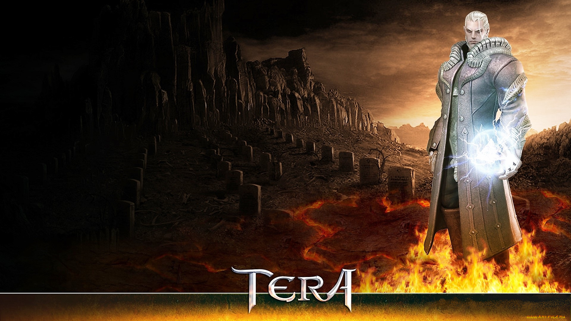 видео, игры, tera, персонаж, магия, могилы, скалы