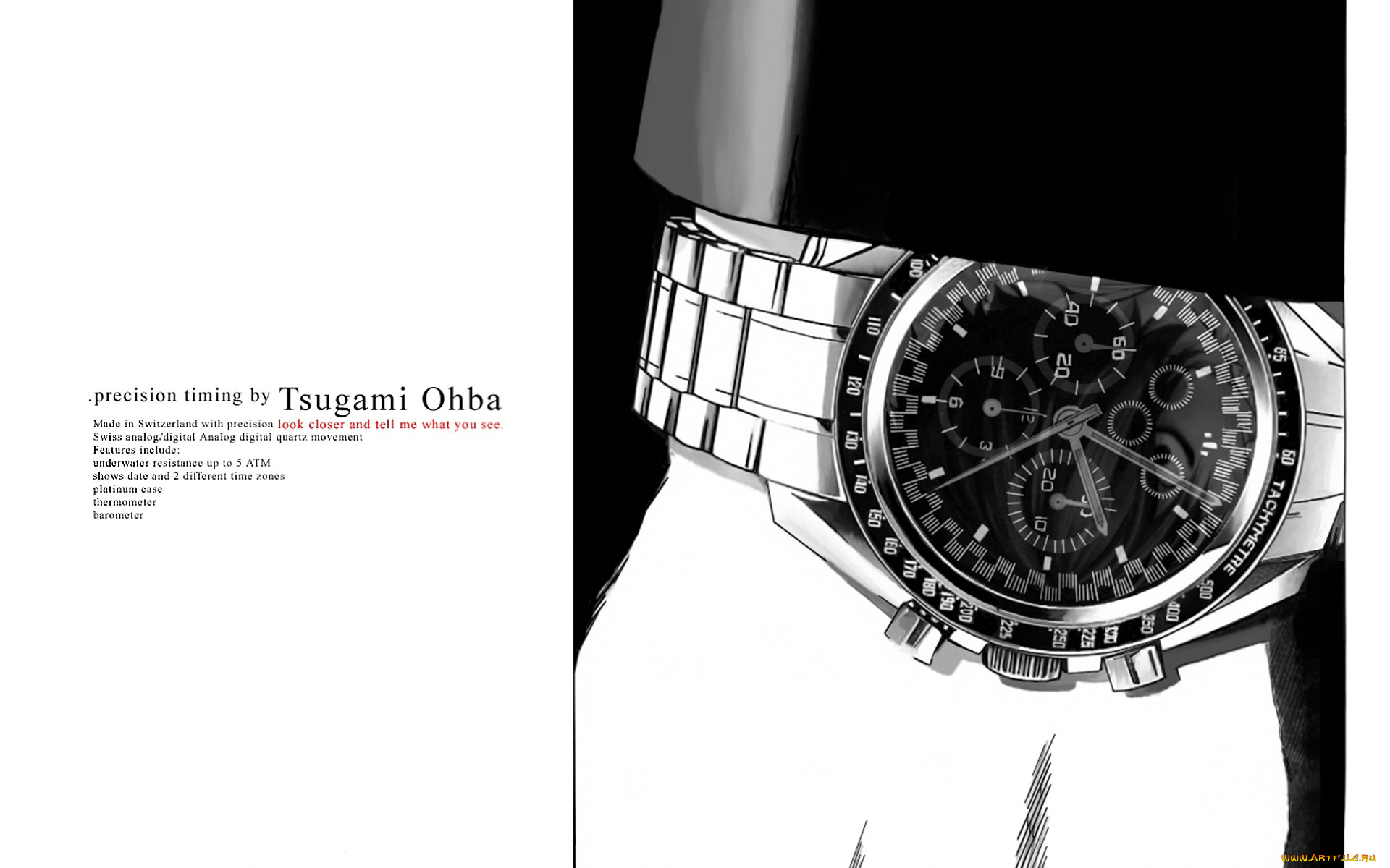 аниме, death, note, рука, часы