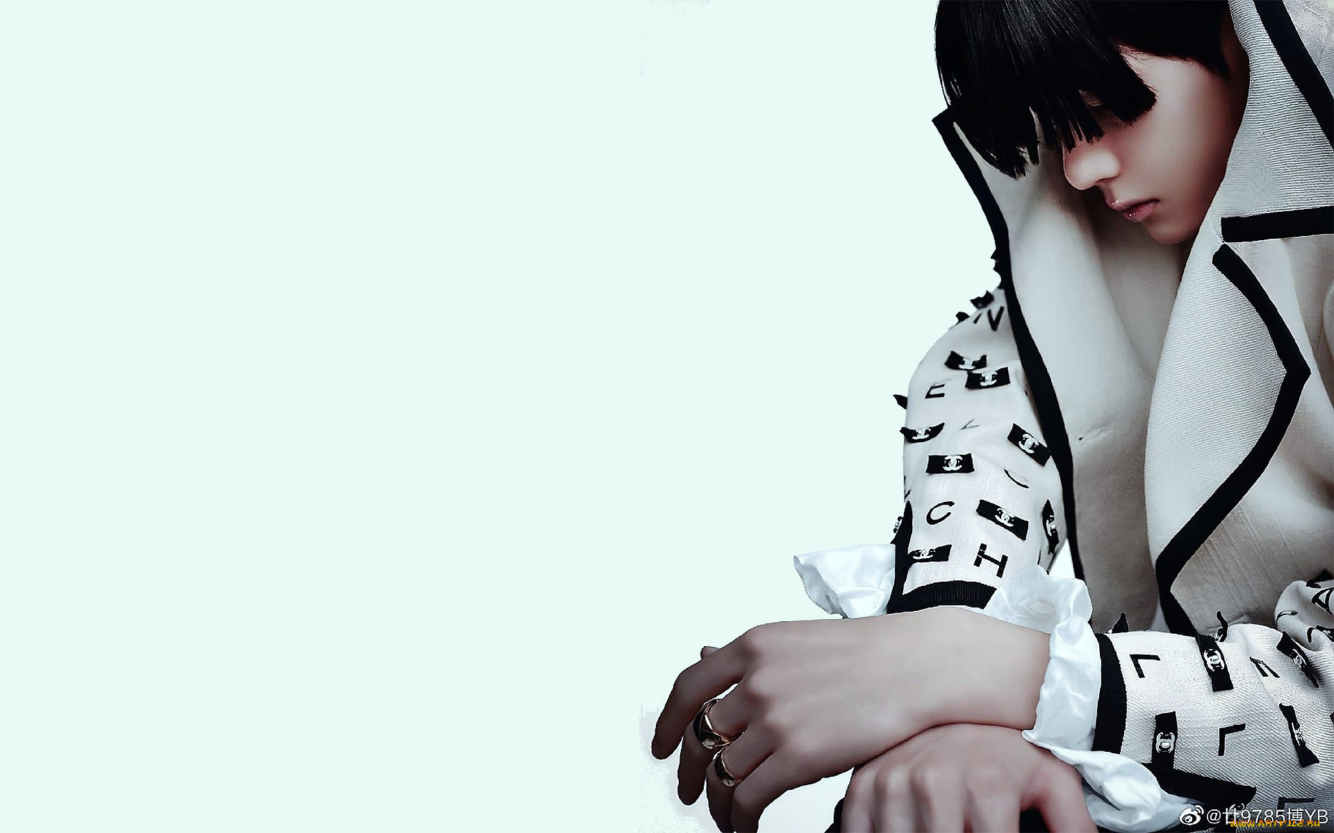 мужчины, wang, yi, bo, актер, куртка, кольца, воротник