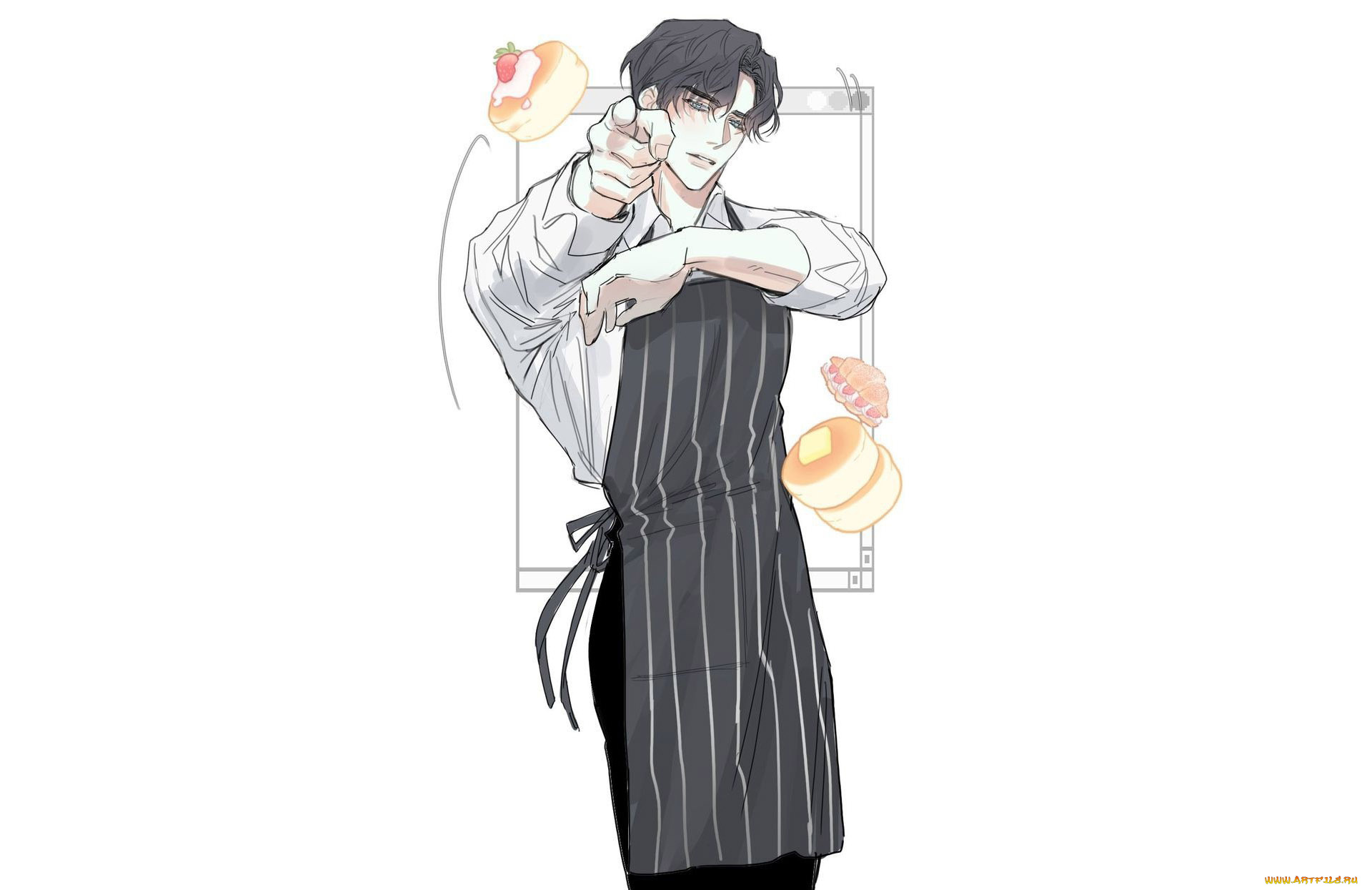 аниме, unknown, , другое, , парень, фарткук, пирожные