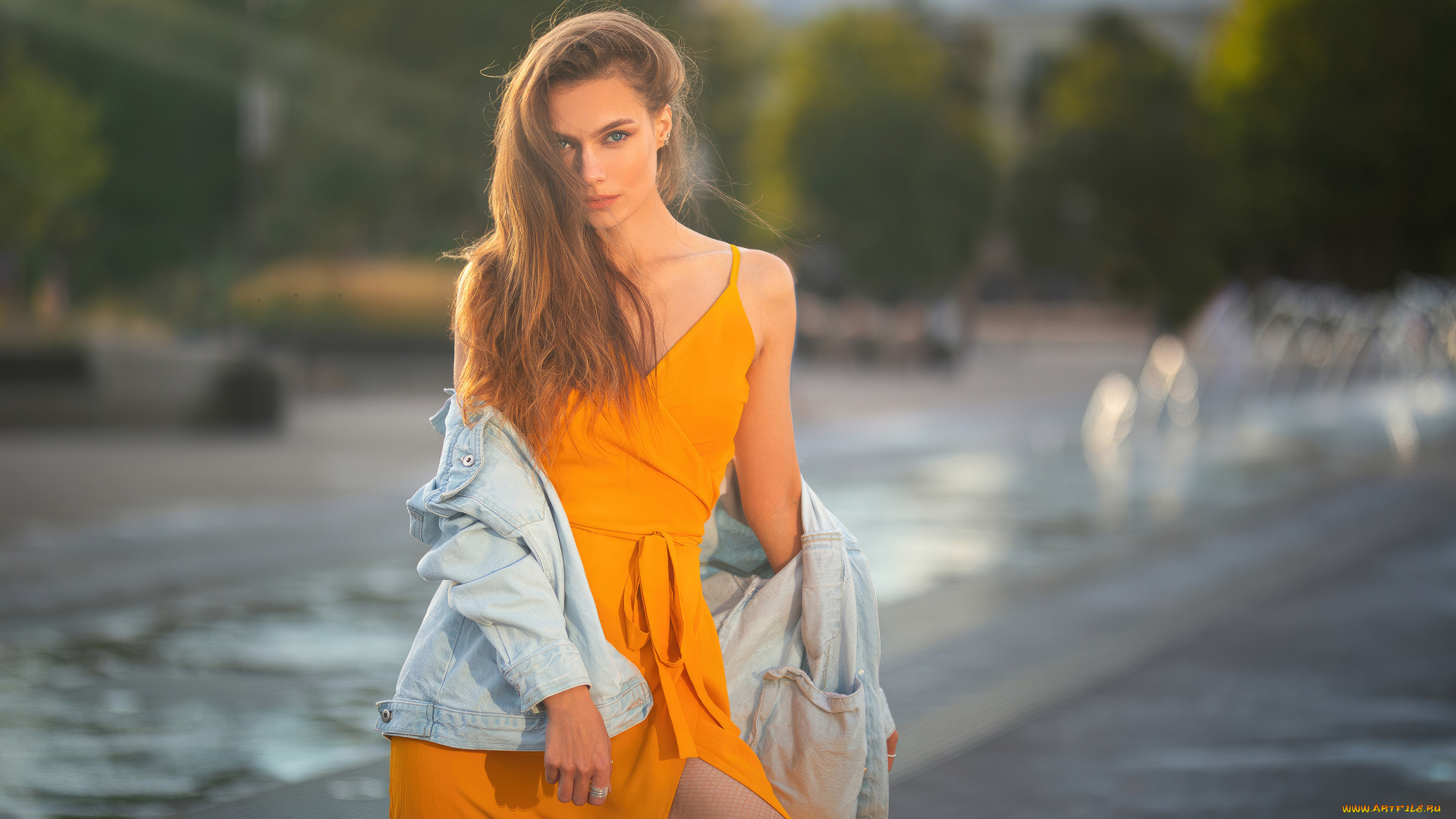 девушки, -, брюнетки, , шатенки, девушка, руки, желтое, платье, by, dmitry, sn, екатерина, клат