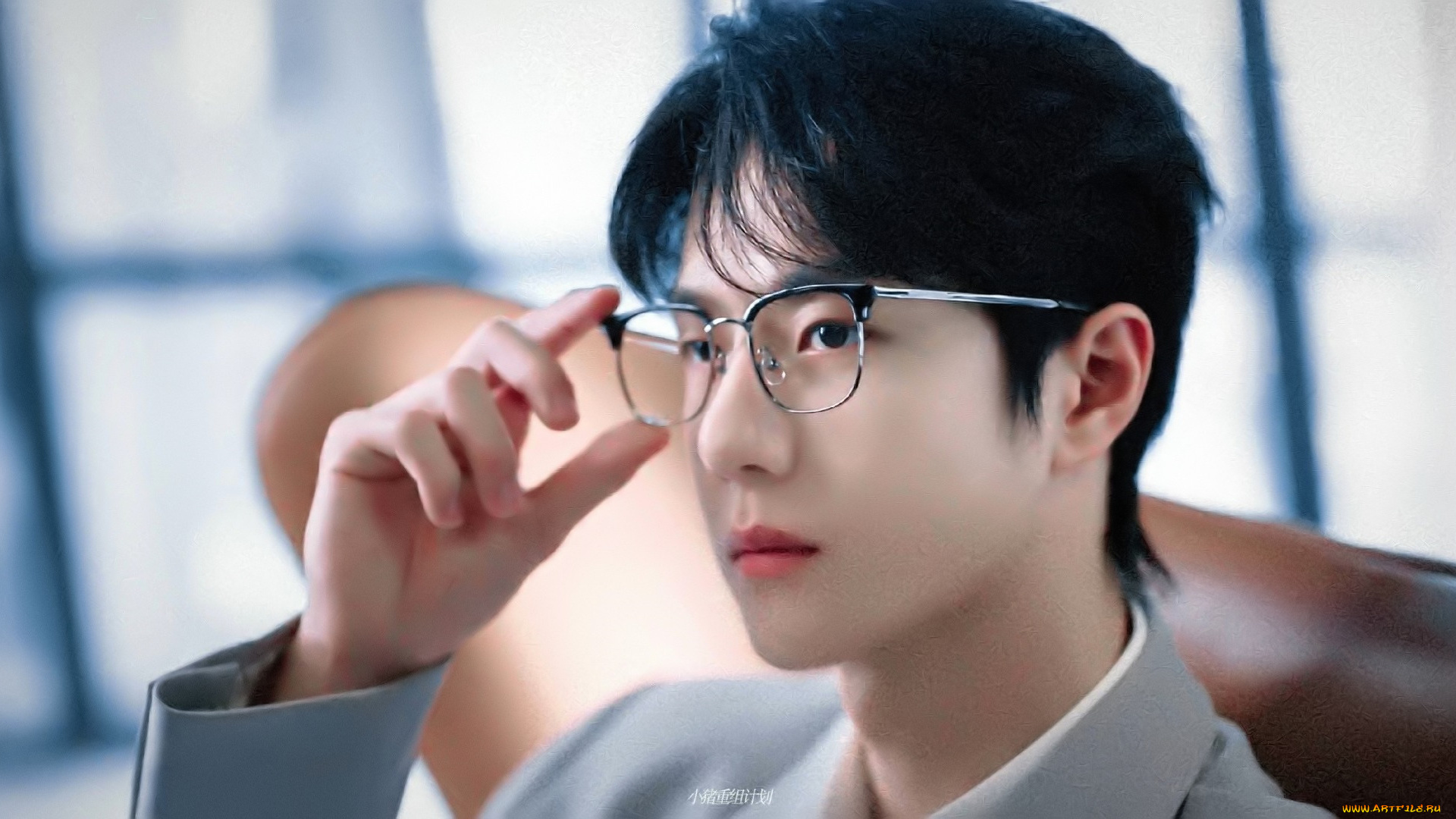 мужчины, wang, yi, bo, актер, лицо, очки