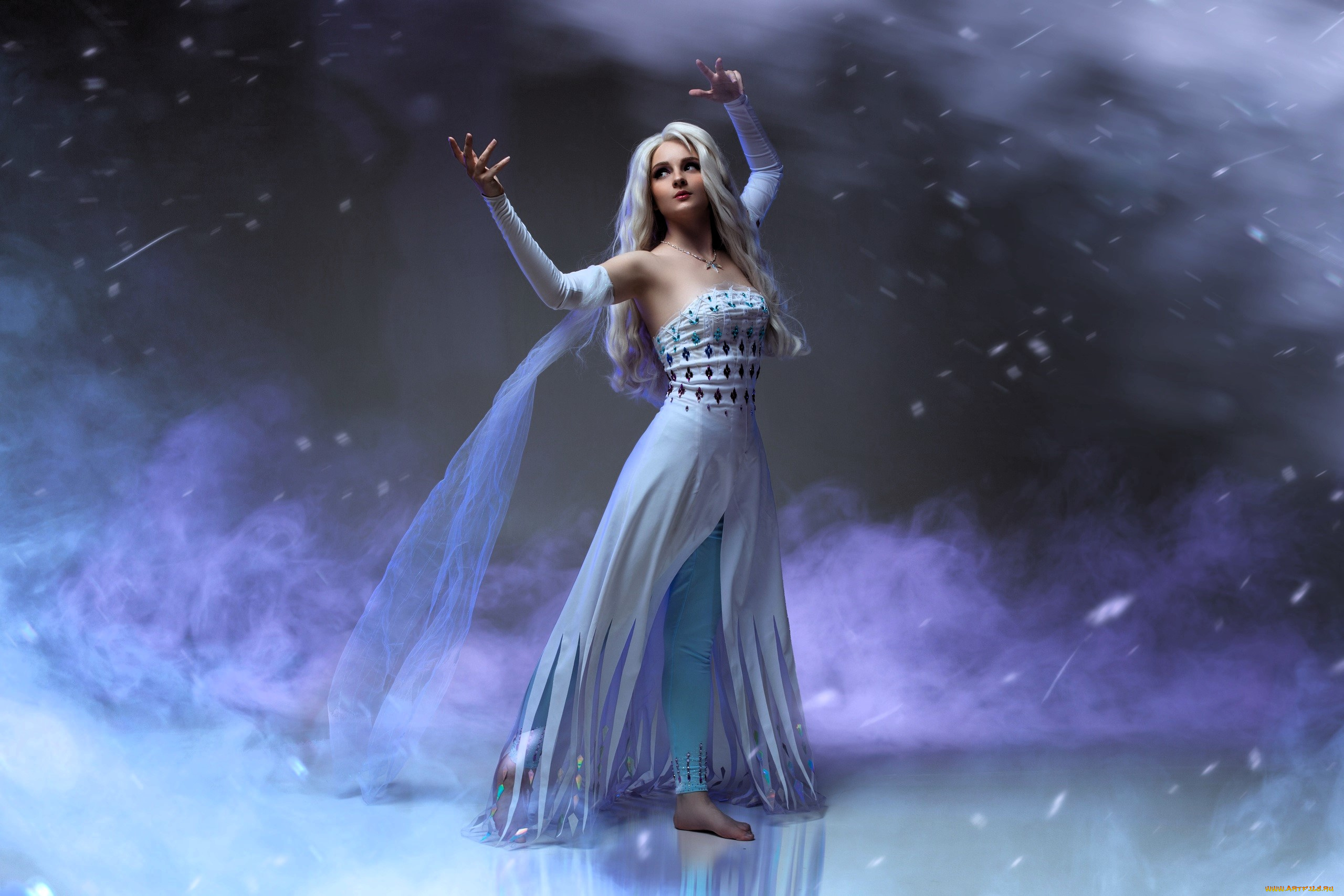девушки, kirdjava, костюм, образ, платье, лед