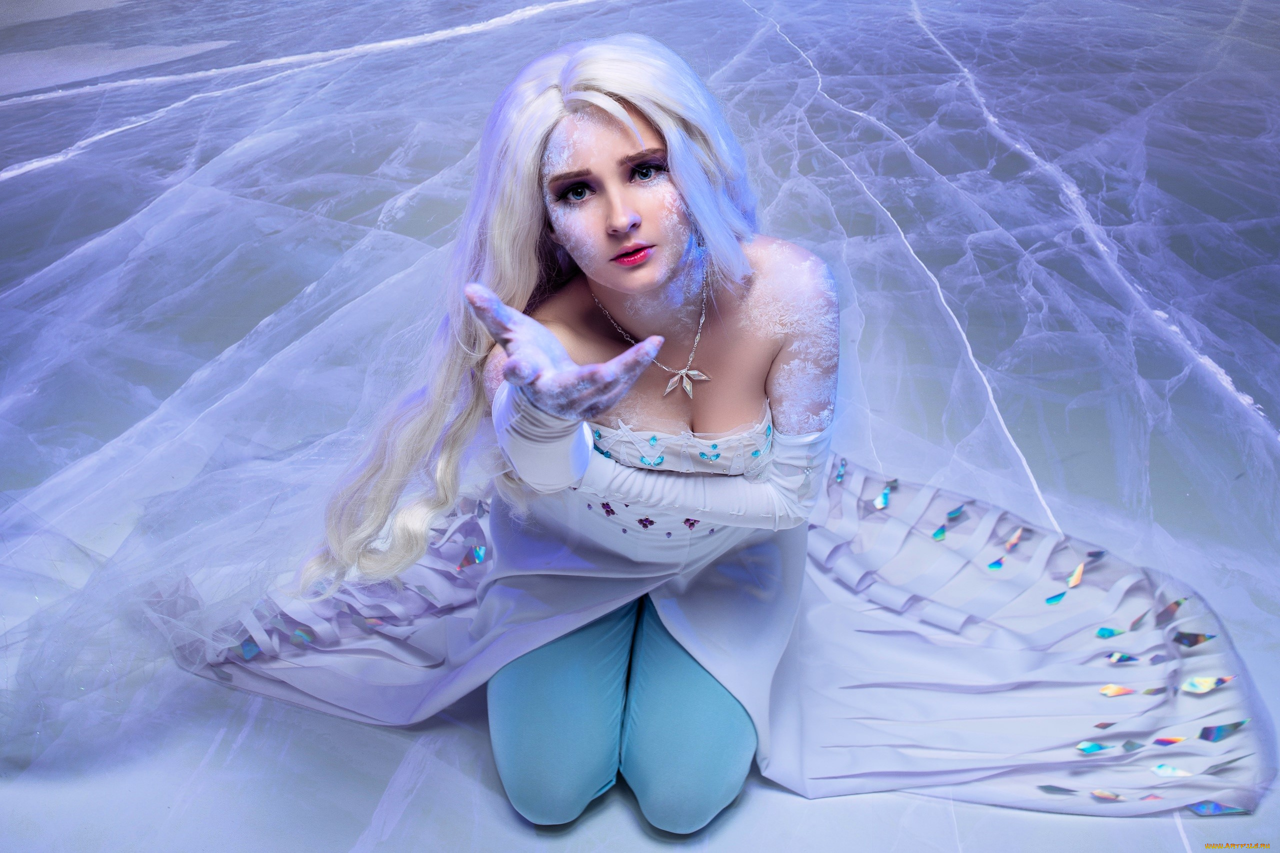 девушки, kirdjava, костюм, образ, платье, лед