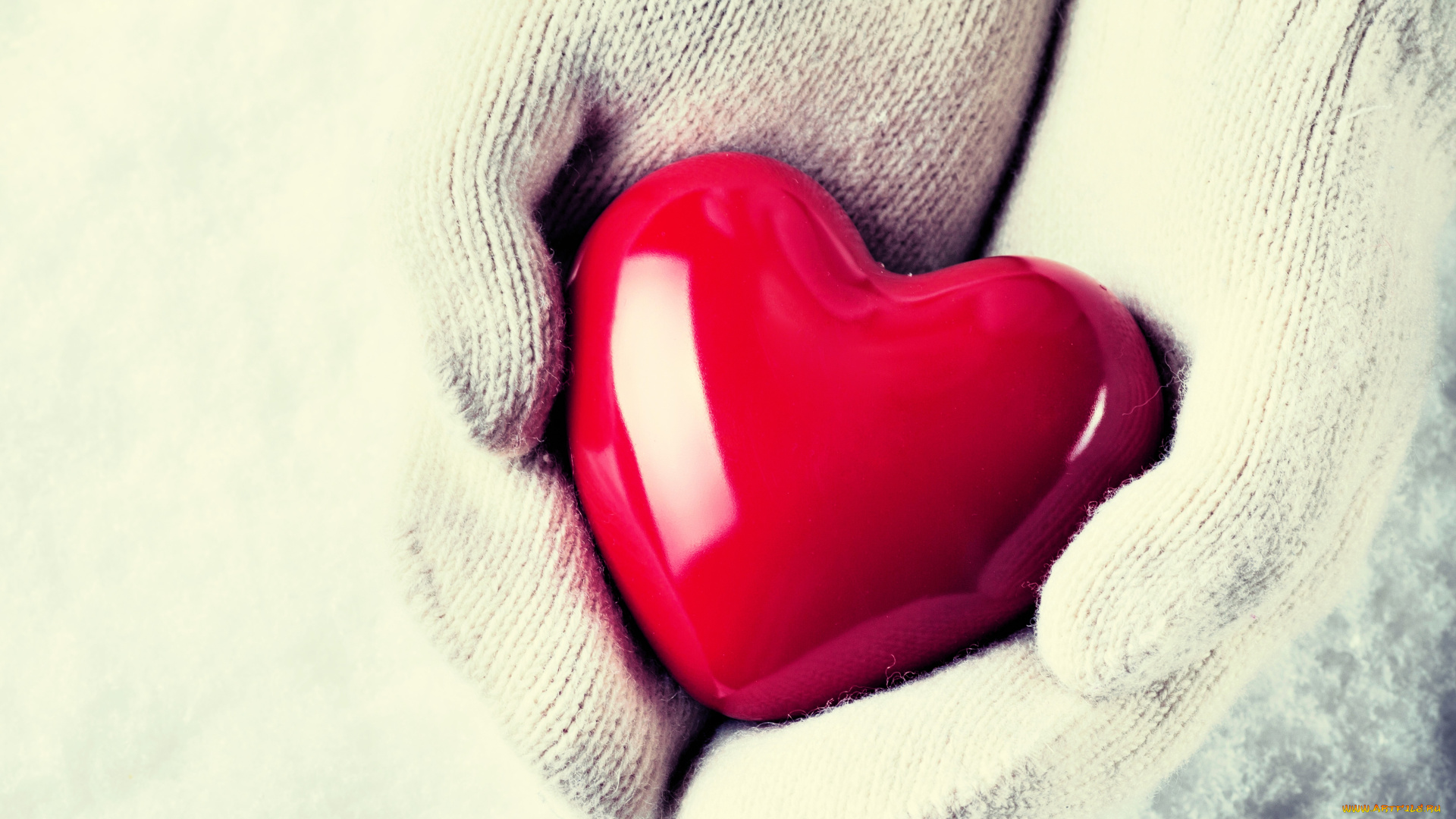 праздничные, день, святого, валентина, , сердечки, , любовь, варежки, свитер, руки, сердце, снег