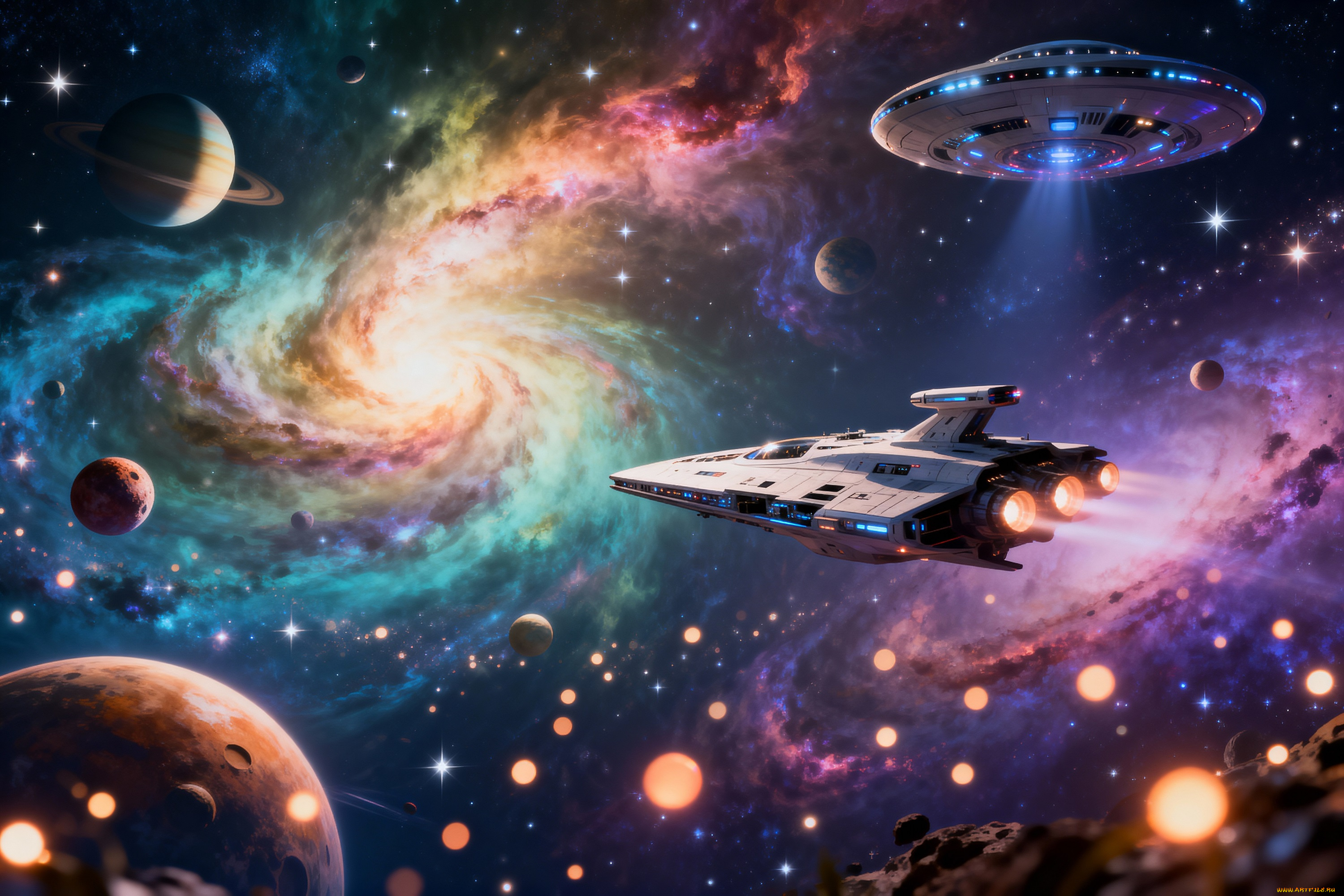 фэнтези, космические, корабли, , звездолеты, , станции, космос