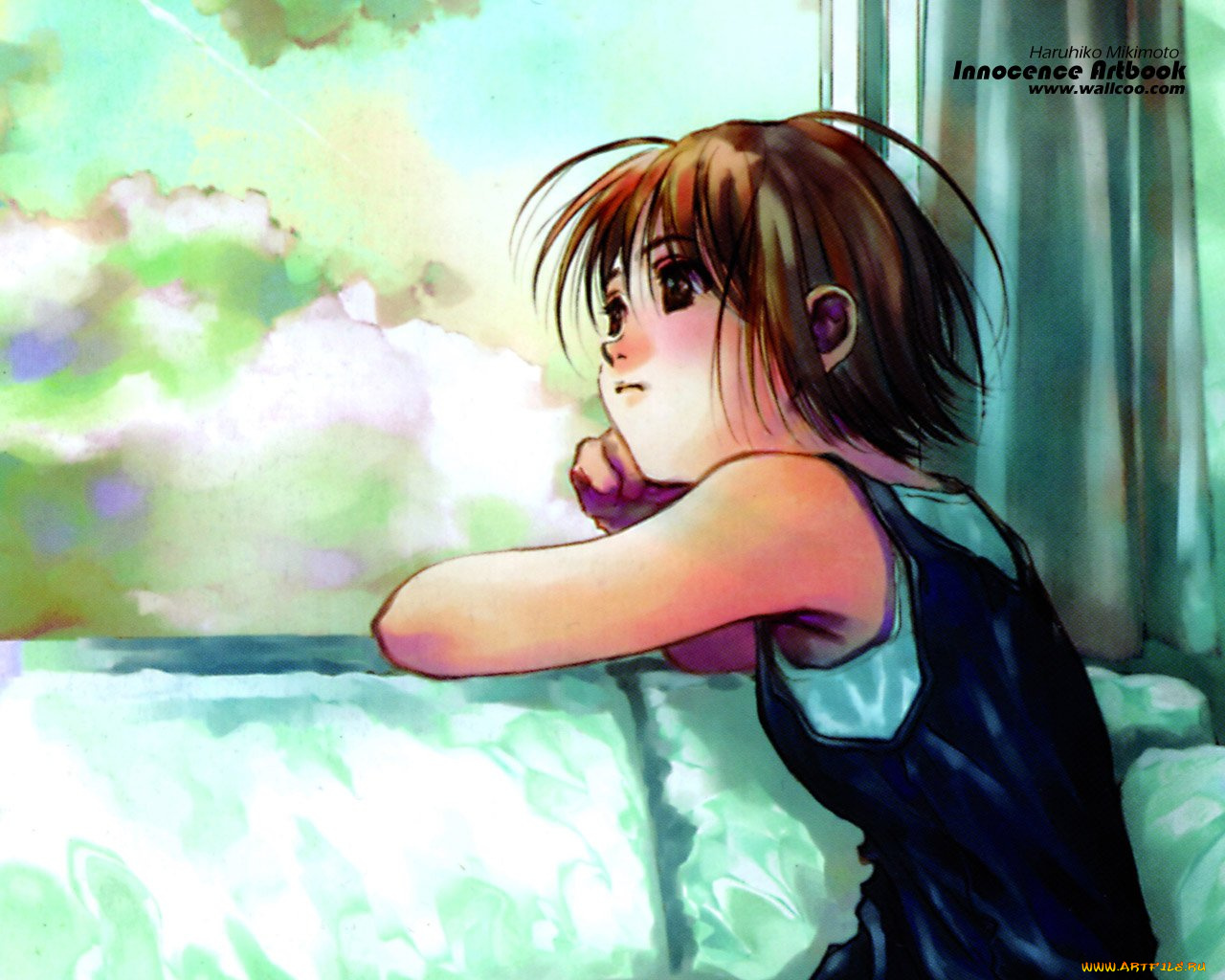 аниме, haruhiko, mikimoto, artbook